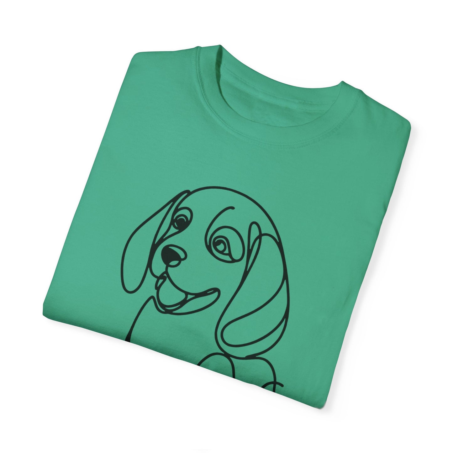 I๐ถ Nose First โ Minimalist Beagle Line Art Tee - Cute Dog Line Art Unisex T-Shirt