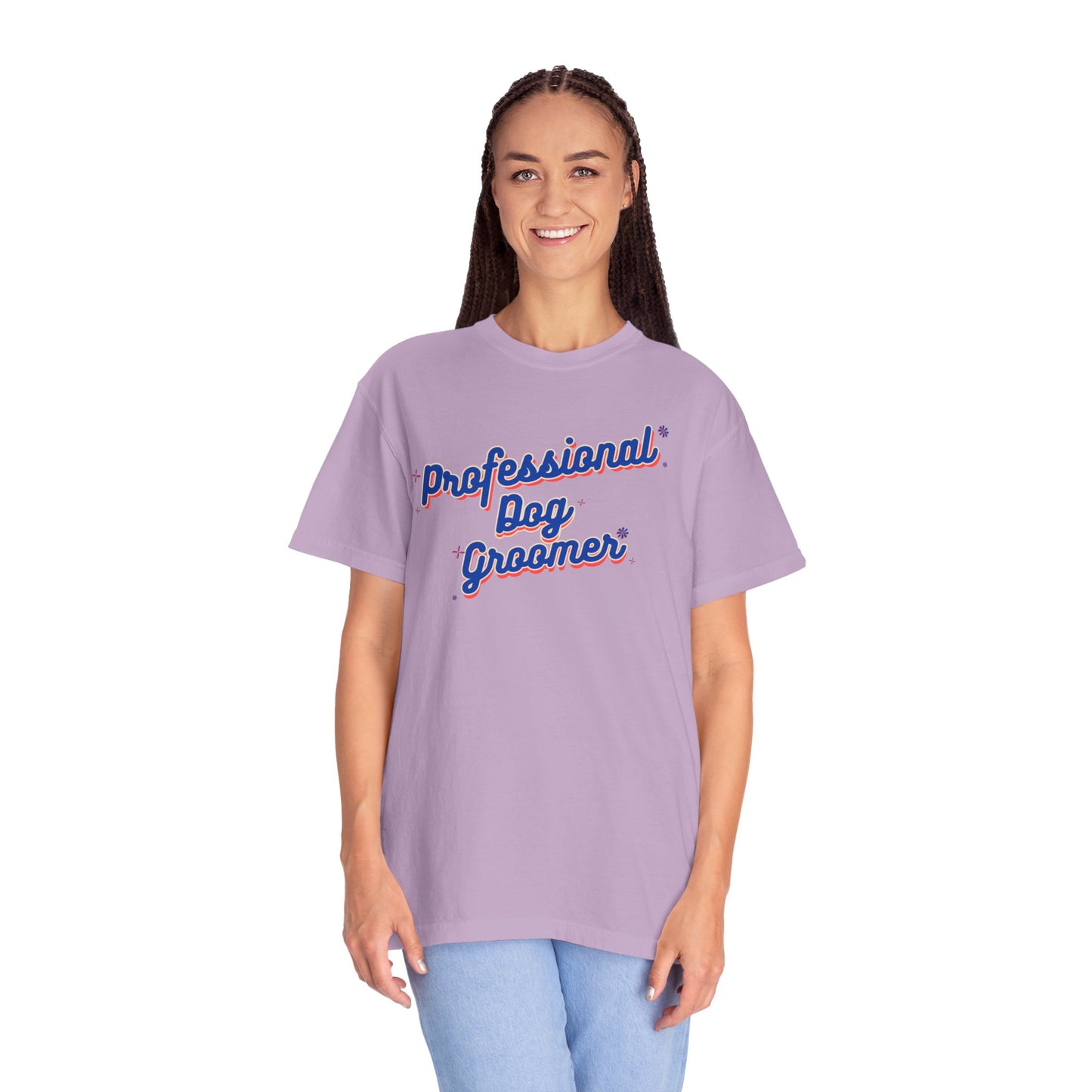 Professional Dog Groomer T-Shirt - Unisex Garment-Dyed Tee for Dog Lovers and Groomers