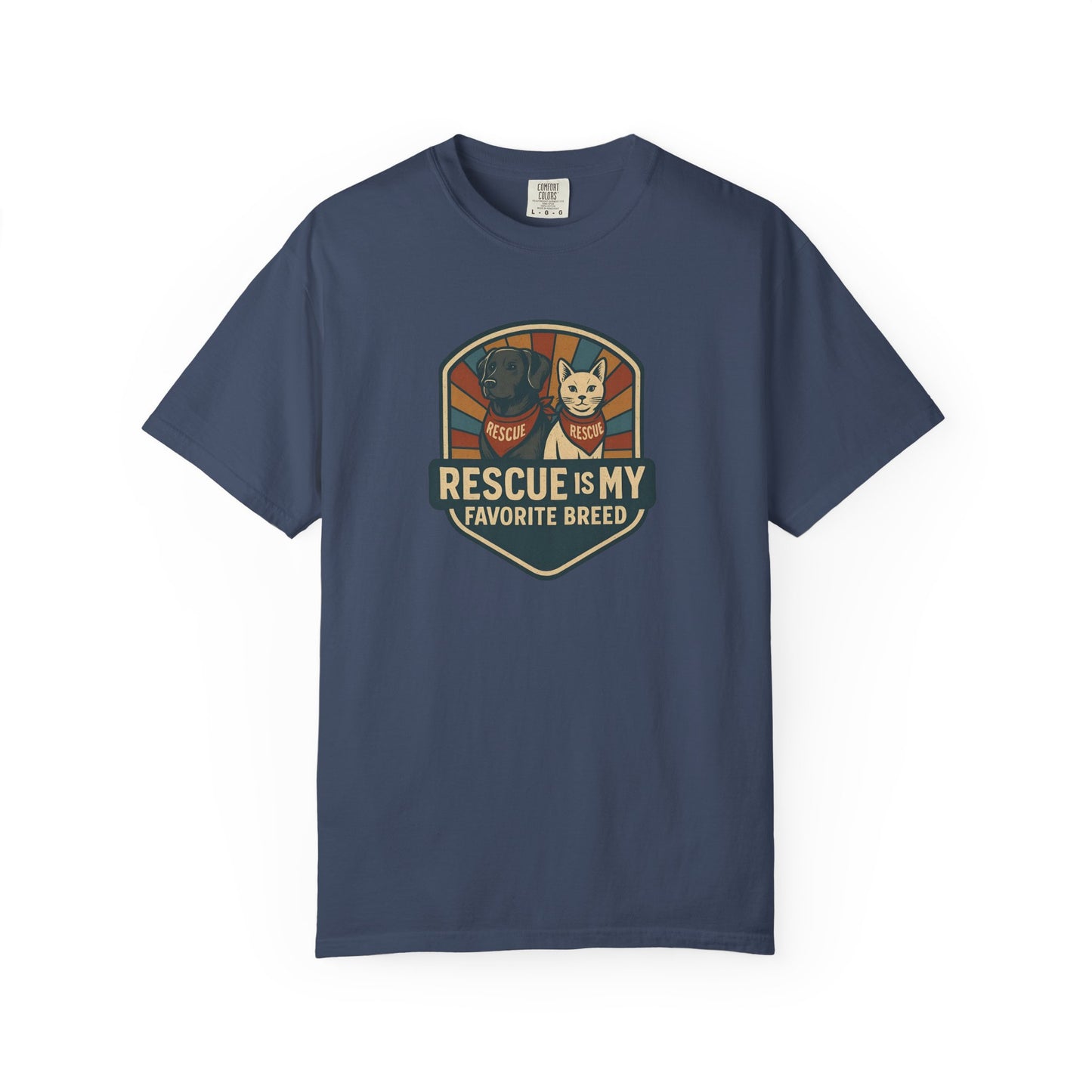 Rescue is My Favorite Breed T-Shirt, Unisex Animal Lover Tee, Pet Adoption Gift, Casual Wear, Dog Lover Shirt, Gift for Him/Her