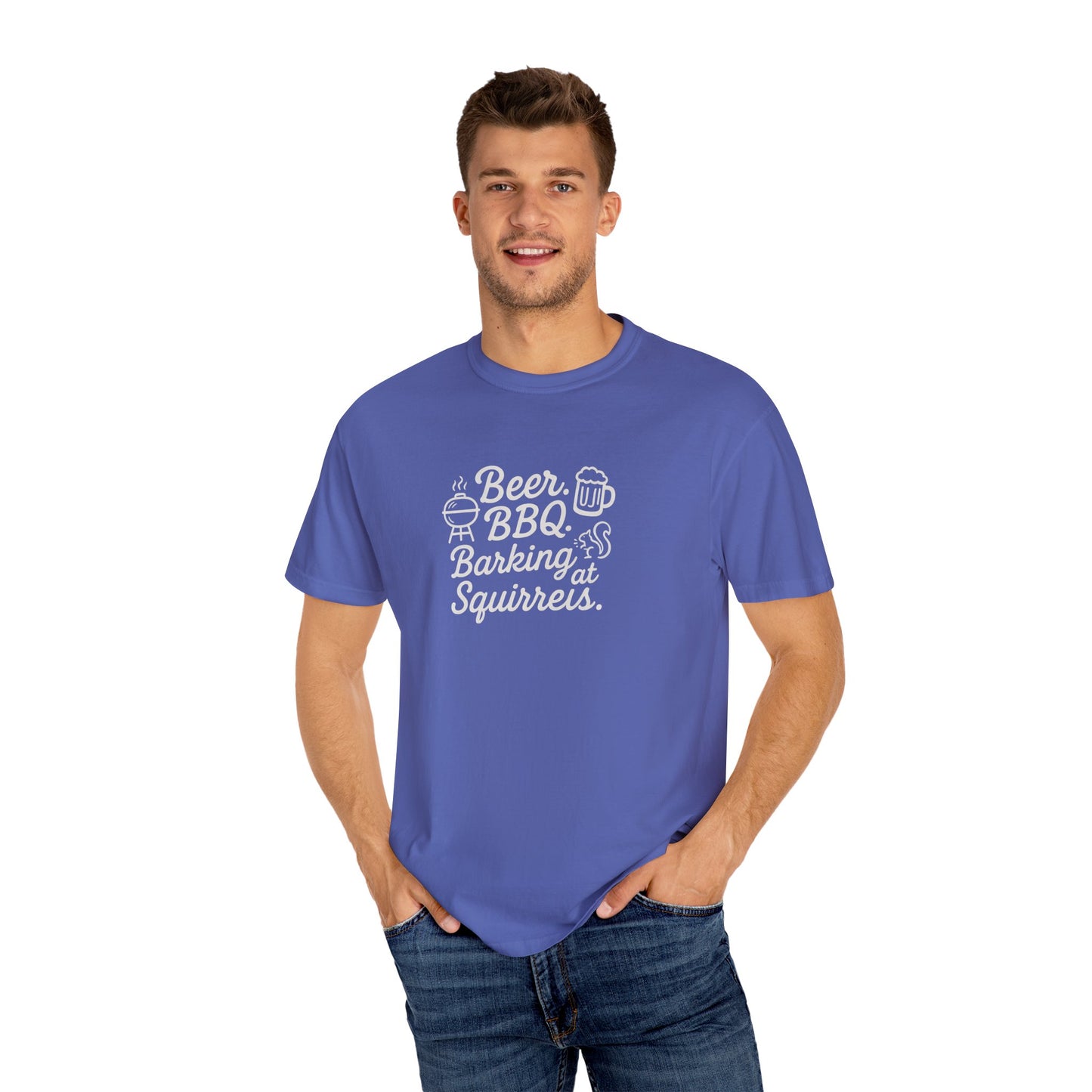 Beer BBQ and Barking Dog Dad T-Shirt