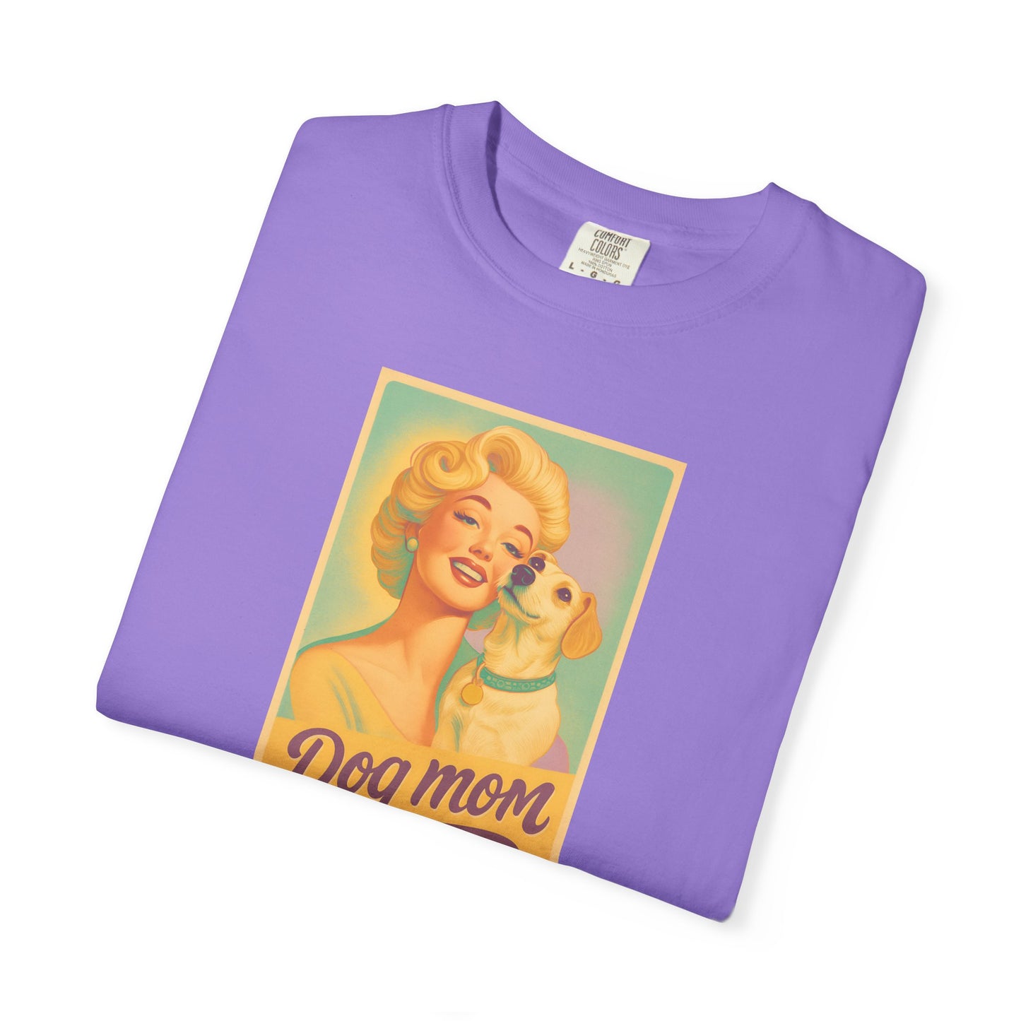 Vintage Dog Mom T-shirt - Unisex Garment-Dyed Tee for Dog Lovers