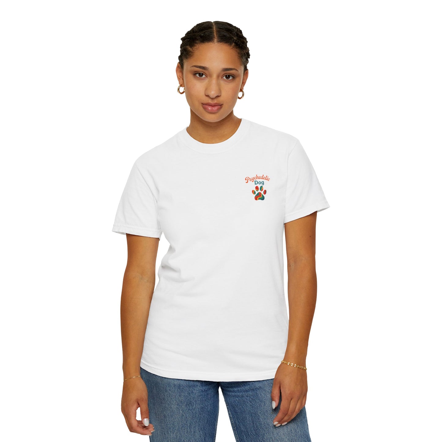 Psychedelic Dog T-Shirt - Jimi Hendrix Fun Humorous Design for Men and Women