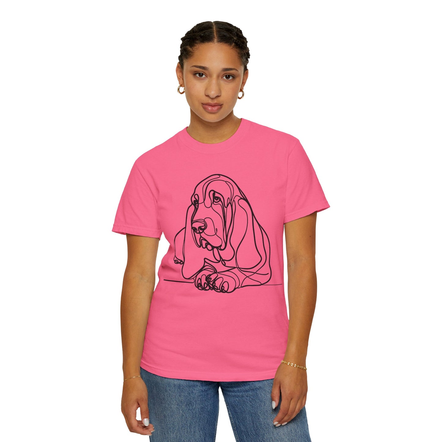 Basset Hound Line Art T-Shirt