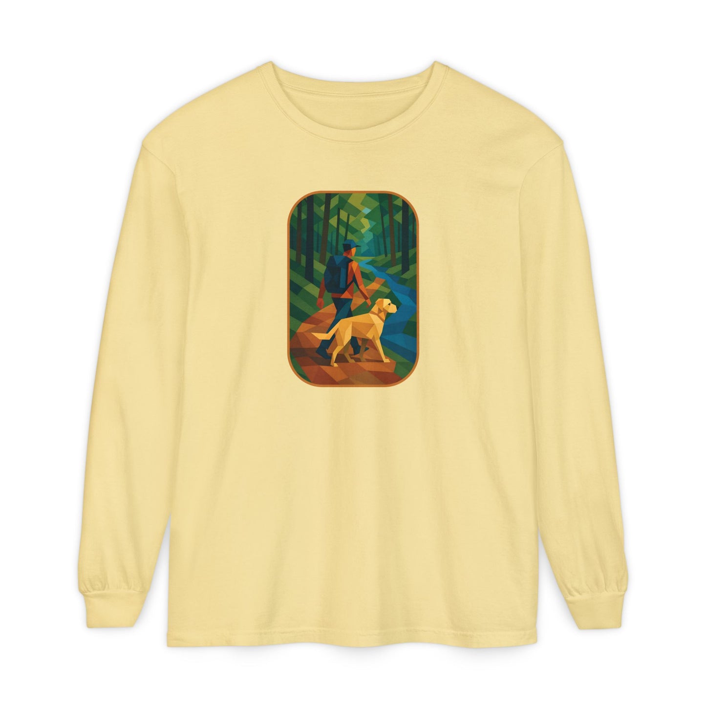 Scenic Dog Walk Design | Casual Comfort, Gift for Dog Lovers, Nature Enthusiasts, Cozy Outfit, Eco-Friendly Wear