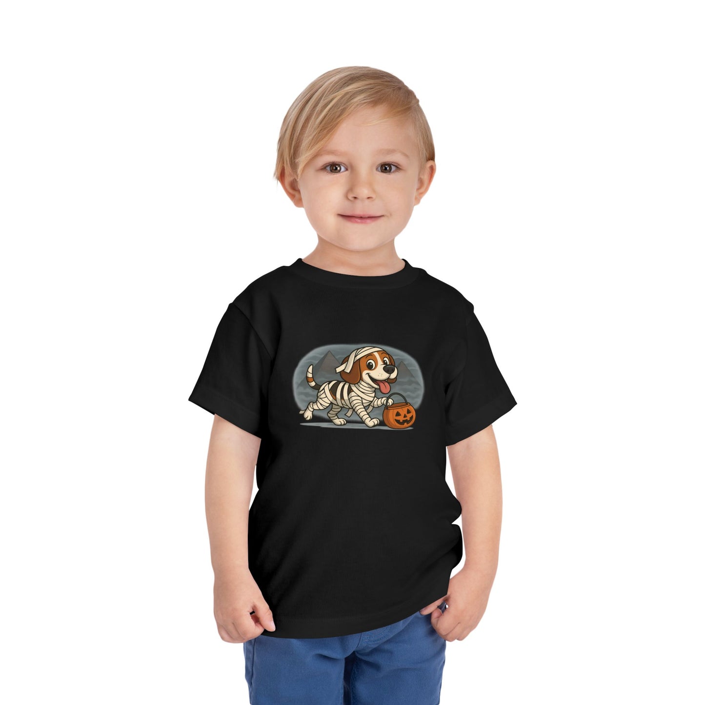 Toddler Halloween Tee, Cute Dog Costume Shirt, Kids Short Sleeve, Spooky Fun Apparel, Halloween Party Outfit