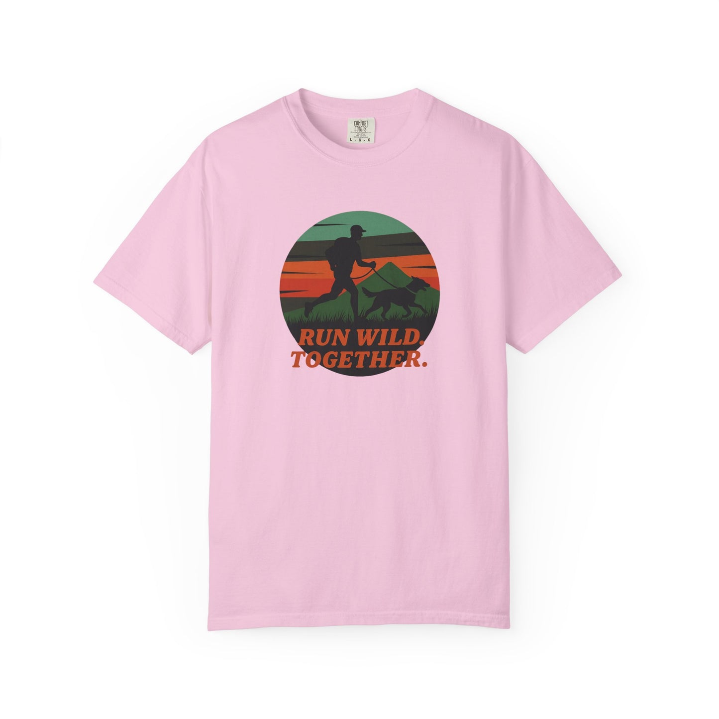 Canicross - Unisex Garment-Dyed T-Shirt - Run Wild Together Adventure Tee