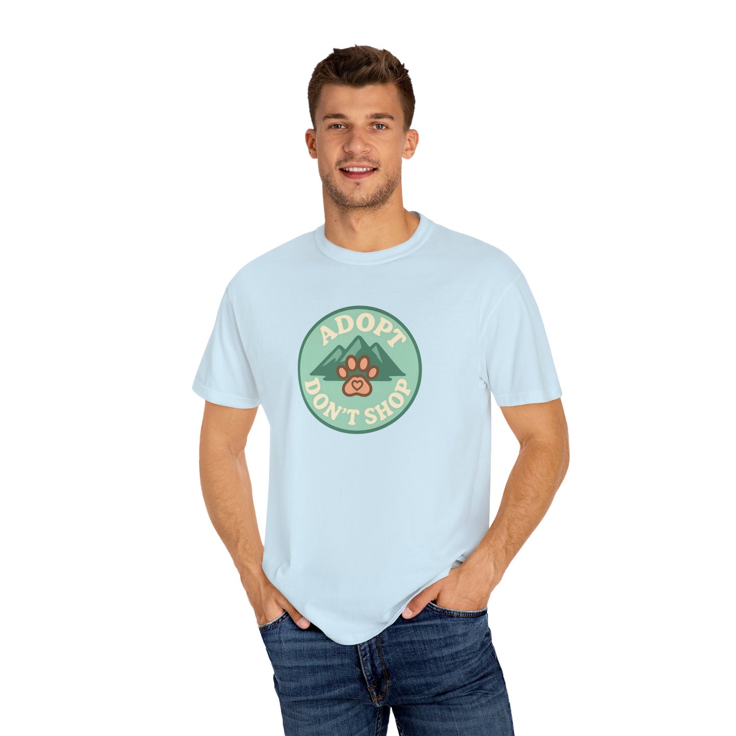 Adopt Don't Shop T-shirt, Unisex Tee, Animal Lover Gift, Pet Adoption Awareness, Casual Wear, Eco-Friendly Fashion, Dog Mom Shirt