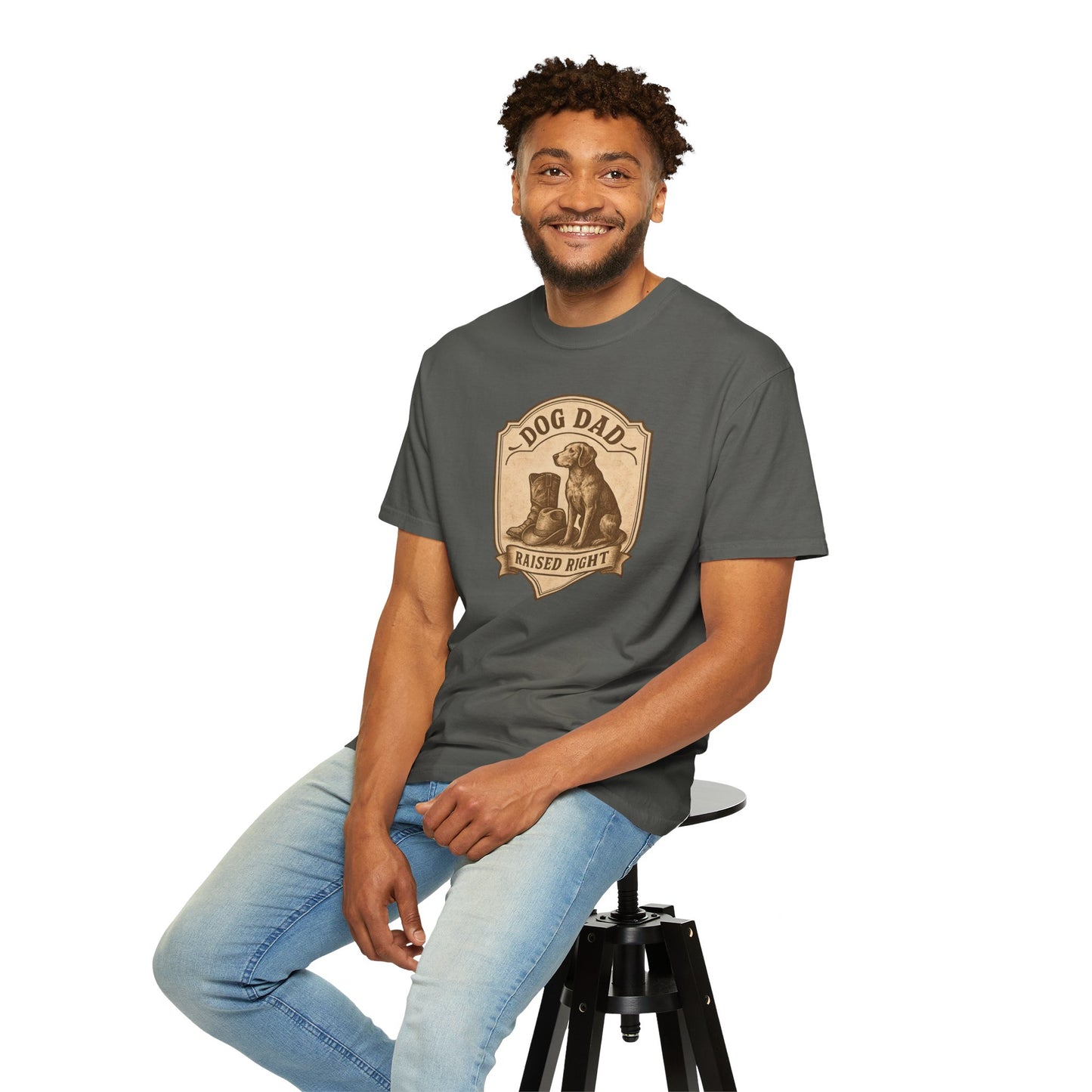 Dog Dad Raised Right T-Shirt, Gift for Dog Lovers, Cute Pet Apparel, Funny Dog Dad Tee, Unisex Casual Wear