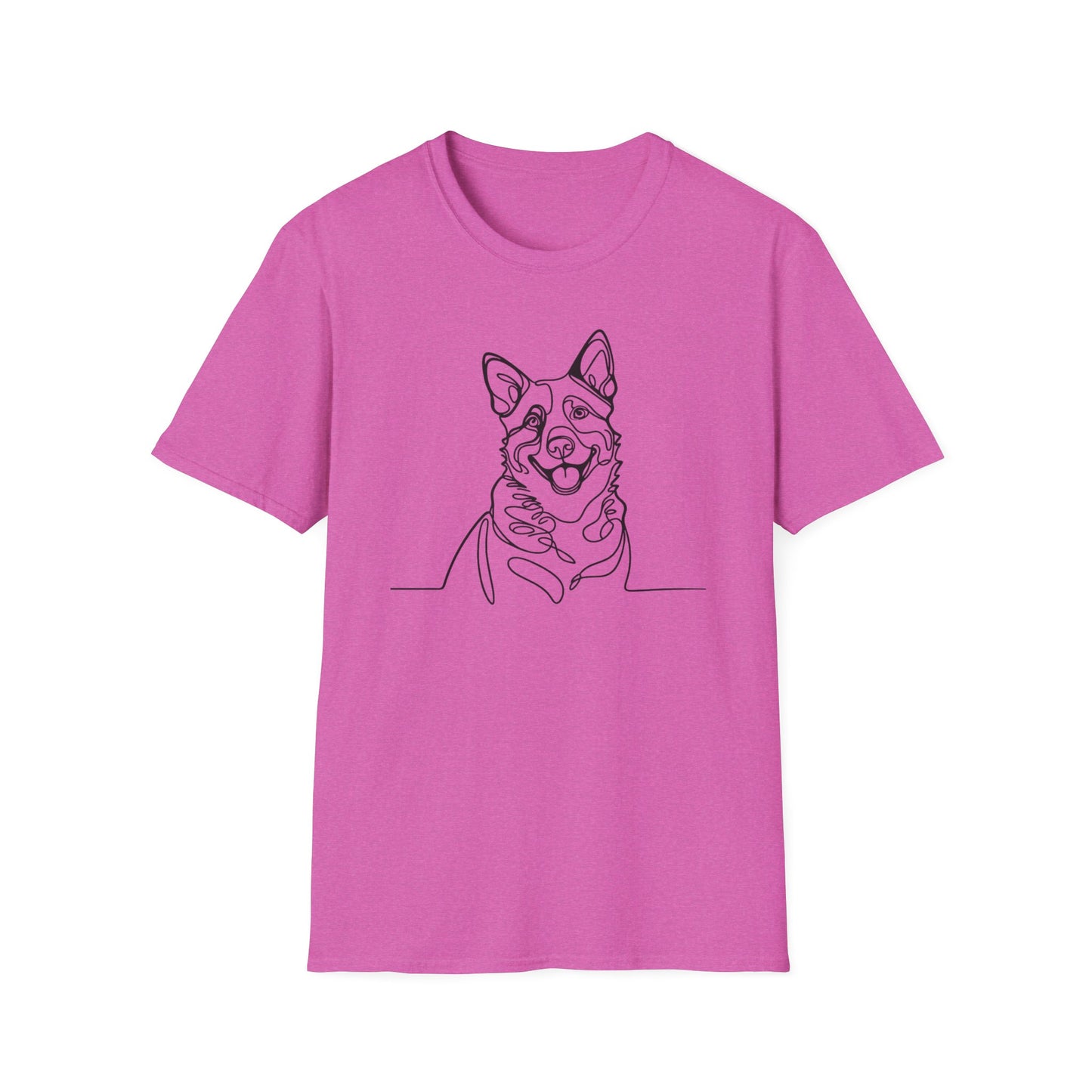 🖤 True Grit – Blue Heeler Line Art Tee