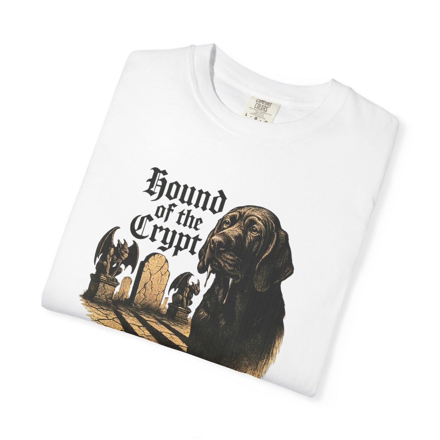 Hound of the Crypt Unisex T-Shirt - Spooky Pet Tee, Dog Lover Gift, Halloween Apparel, Unique Graphic Shirt, Casual Style