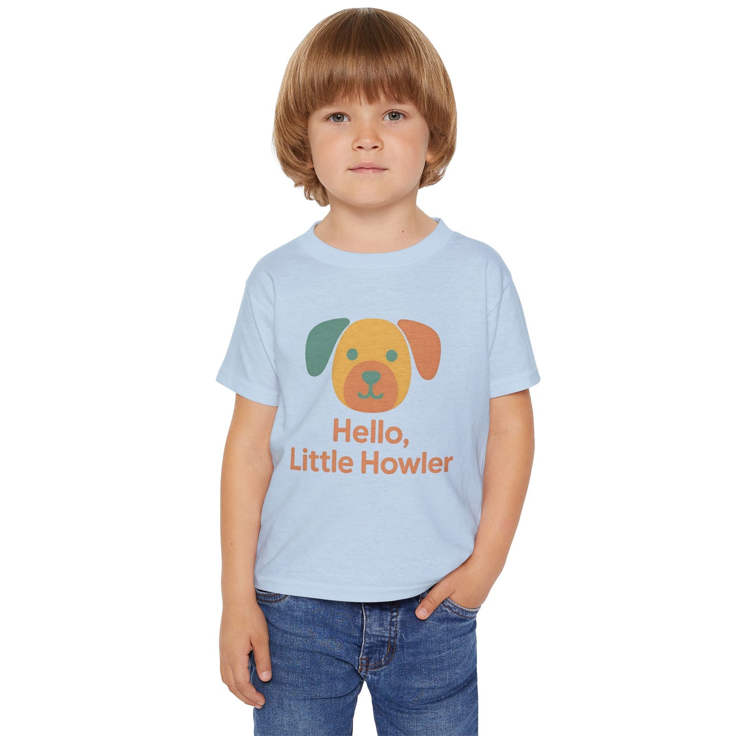 Adorable Toddler T-Shirt, Cute Dog Shirt, Hello Little Howler Tee, Kids Gift, Pet Lover Apparel, Fun Playtime Top
