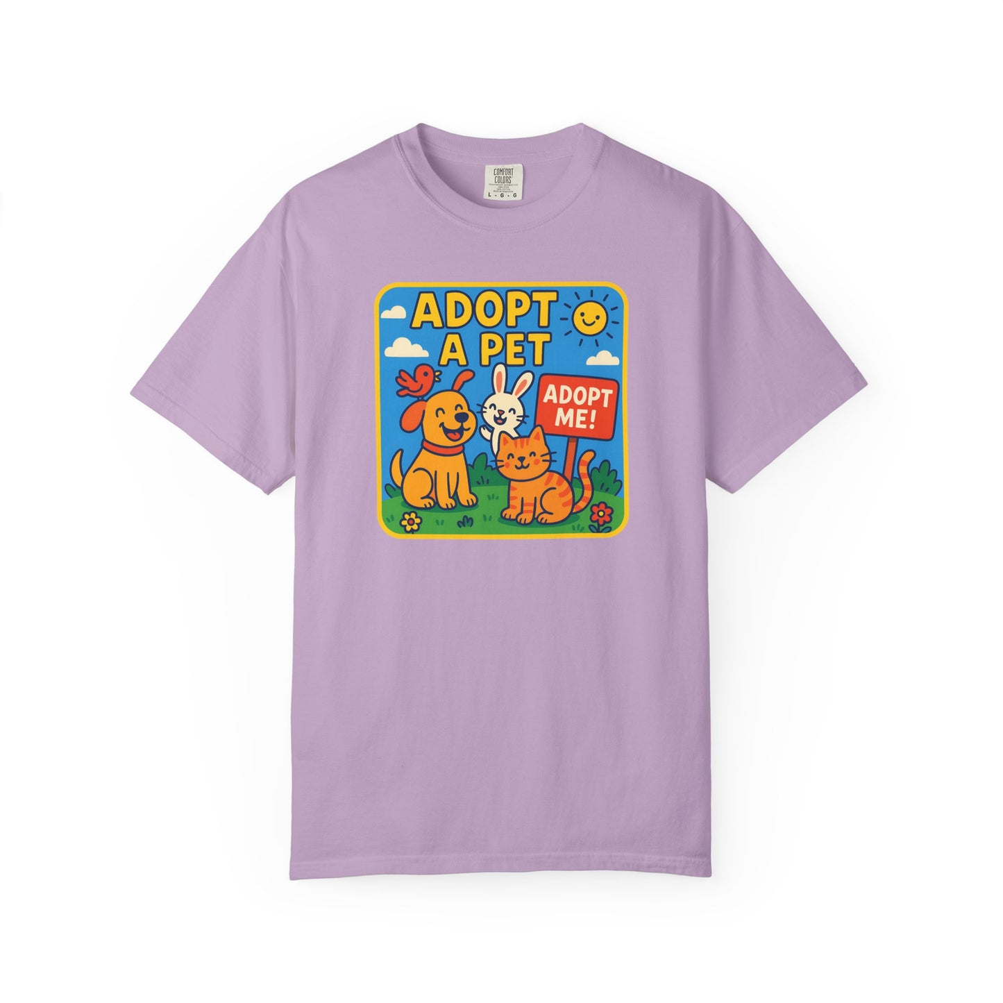Adopt a Pet T-Shirt - Unisex Garment-Dyed Tee for Animal Lovers