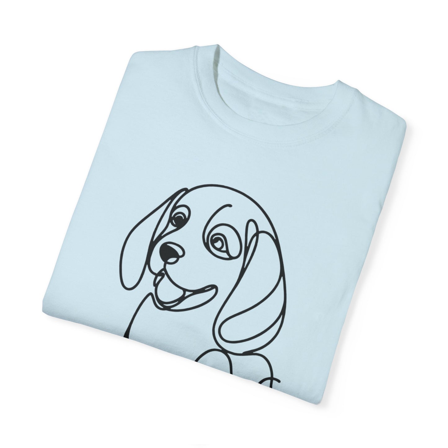 I๐ถ Nose First โ Minimalist Beagle Line Art Tee - Cute Dog Line Art Unisex T-Shirt