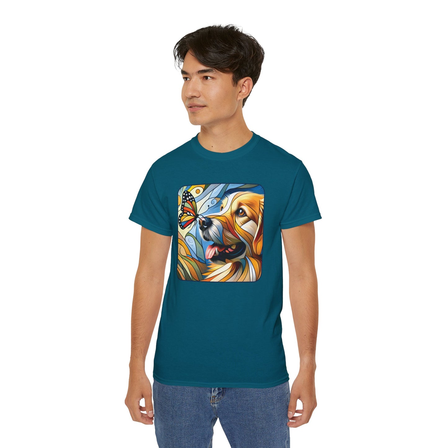 “You Give Me Butterflies – Petcasso Golden Retriever Tee” - Perfect for Pet Lovers