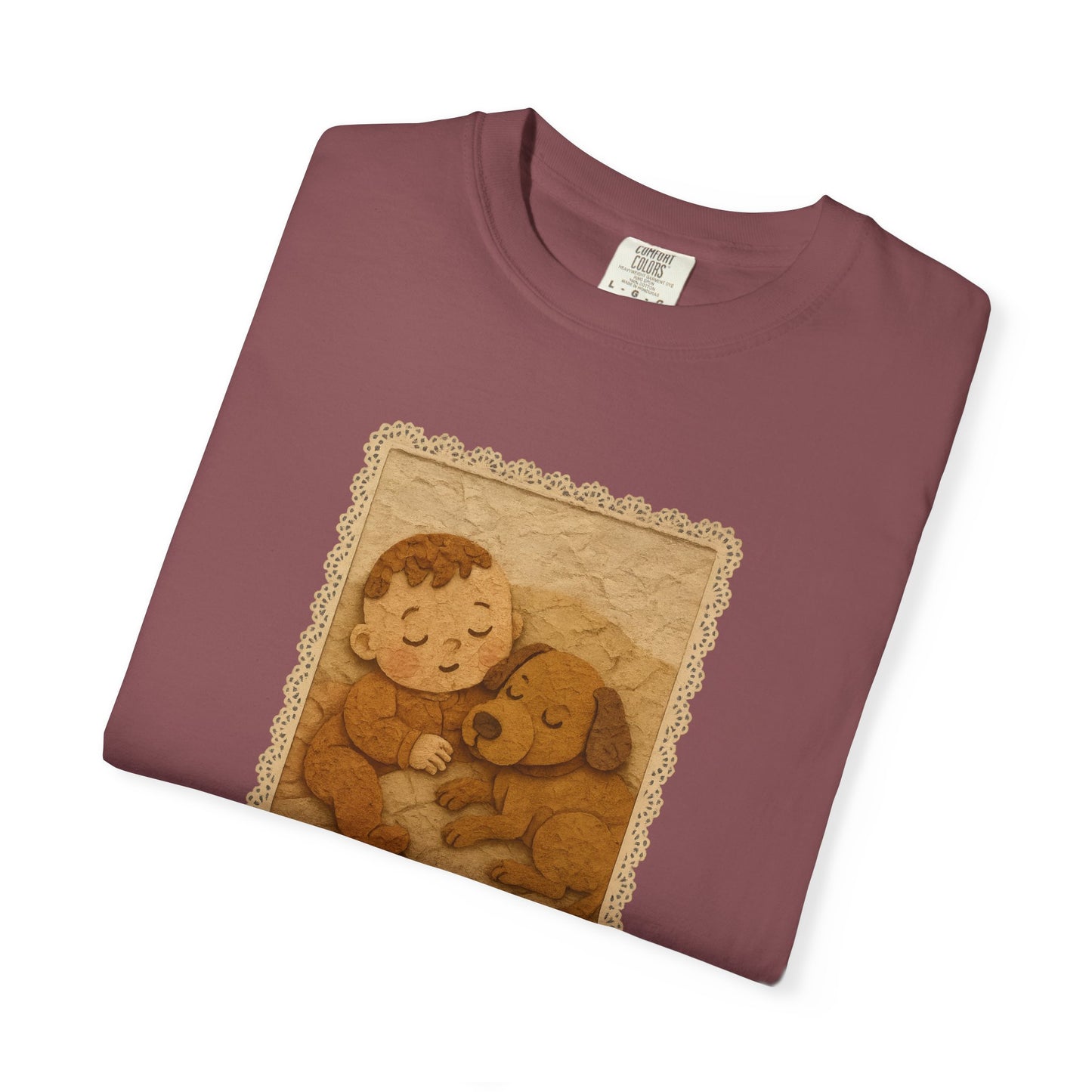 Cute Baby & Puppy Graphic Tee, Cozy Shirt for Dog Lovers and Parents, Gifts for Baby Showers, Birthdays, or Any Celebration