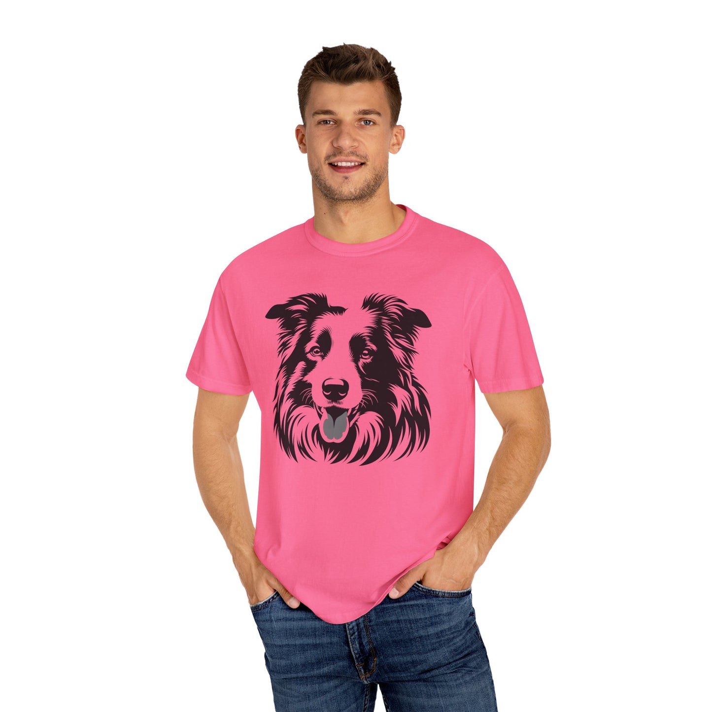 🖤 The Classic Collie – B/W Art Border Collie Tee - Perfect Gift for Dog Lovers
