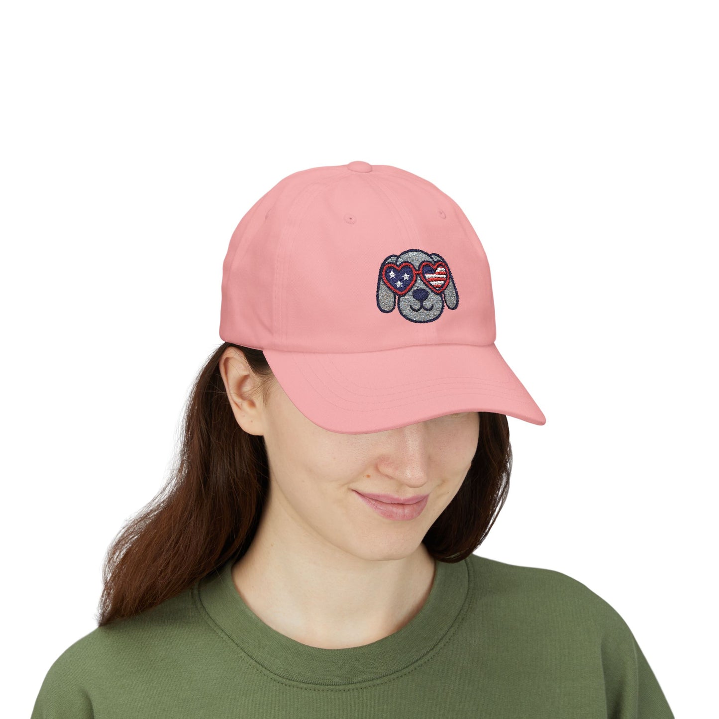 Patriotic Dog Dad Cap – Adjustable Baseball Hat for Animal Lovers, Summer Festivals, Father's Day, Fourth of July, Casual Wear