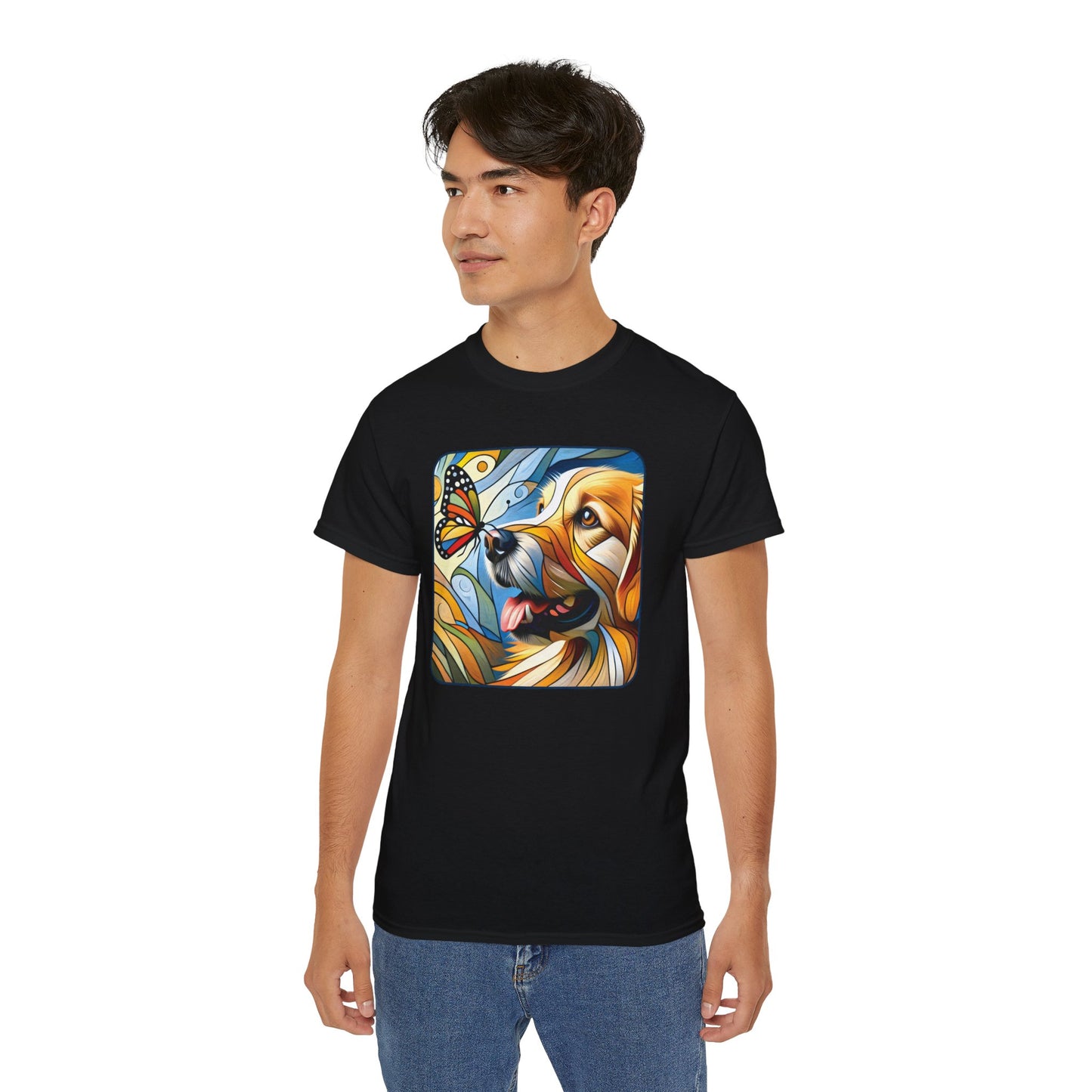 “You Give Me Butterflies – Petcasso Golden Retriever Tee” - Perfect for Pet Lovers