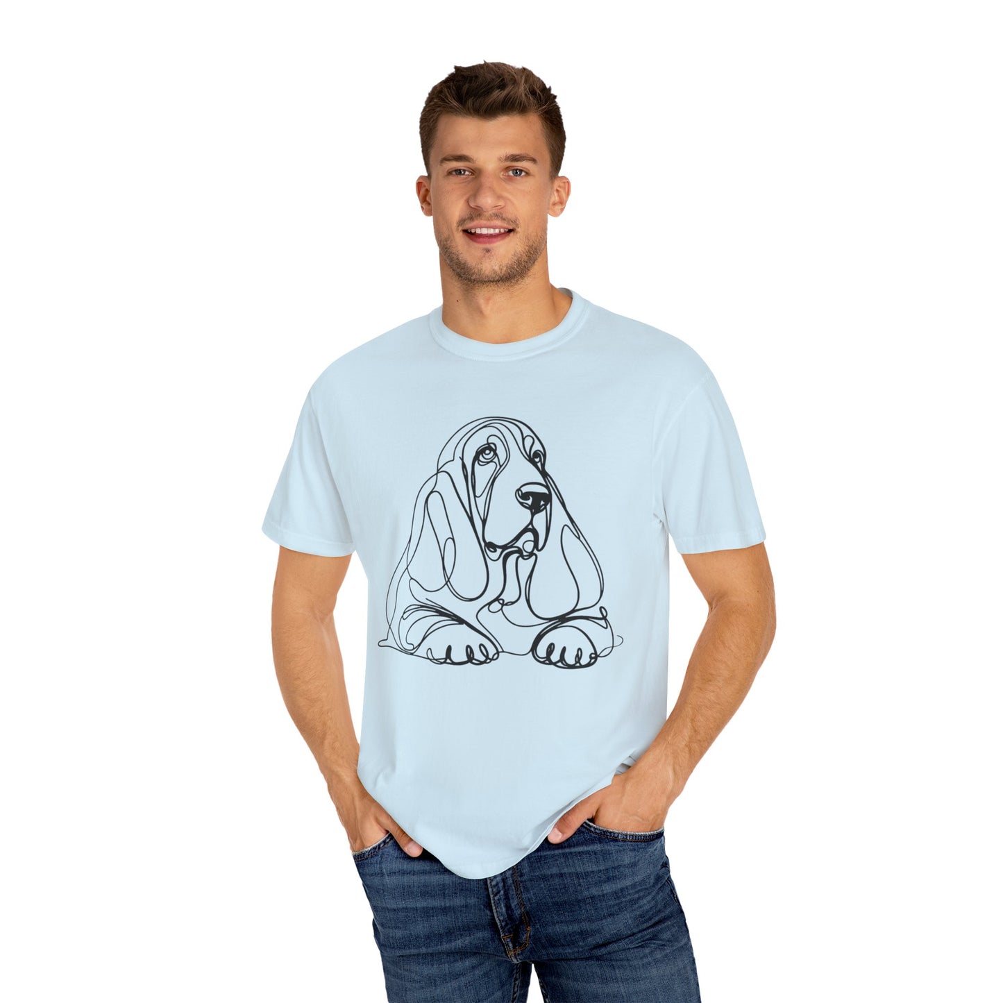 π Low & Loyal β Basset Hound Line Art Tee β Perfect for Dog Lovers