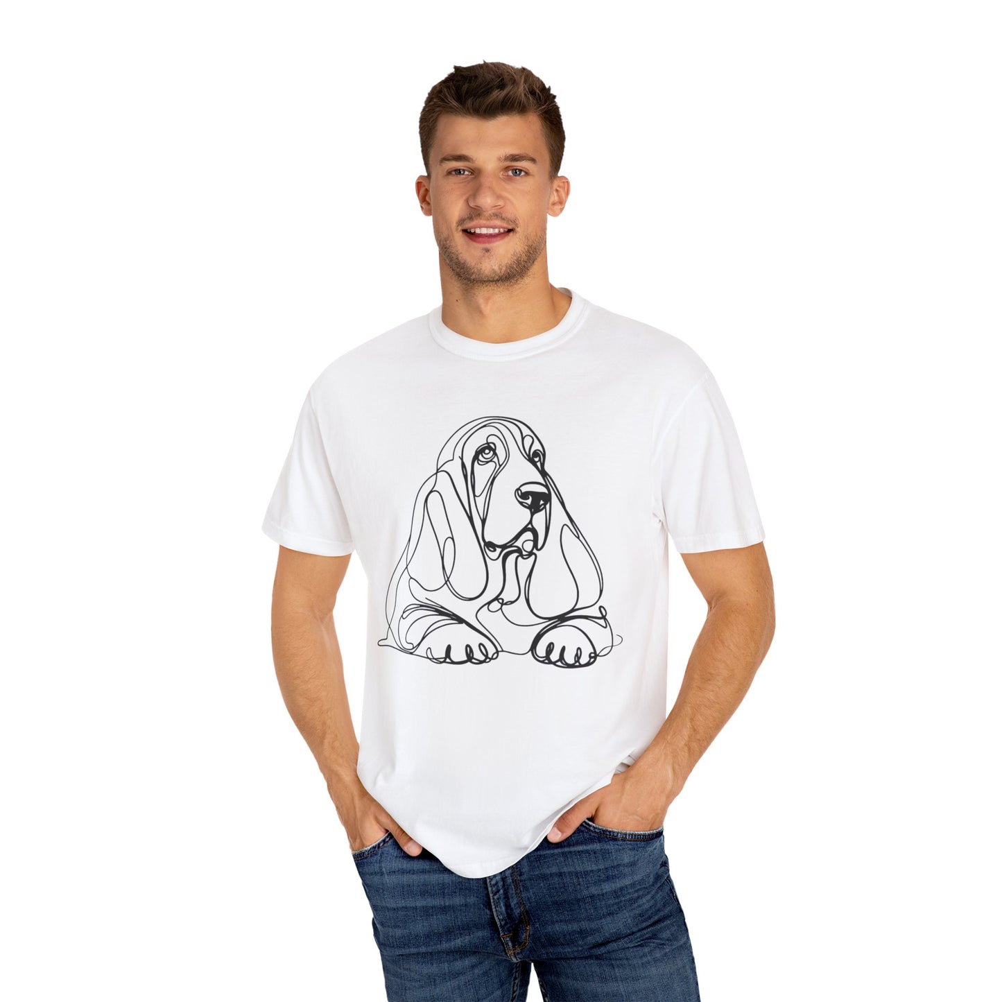 π Low & Loyal β Basset Hound Line Art Tee β Perfect for Dog Lovers