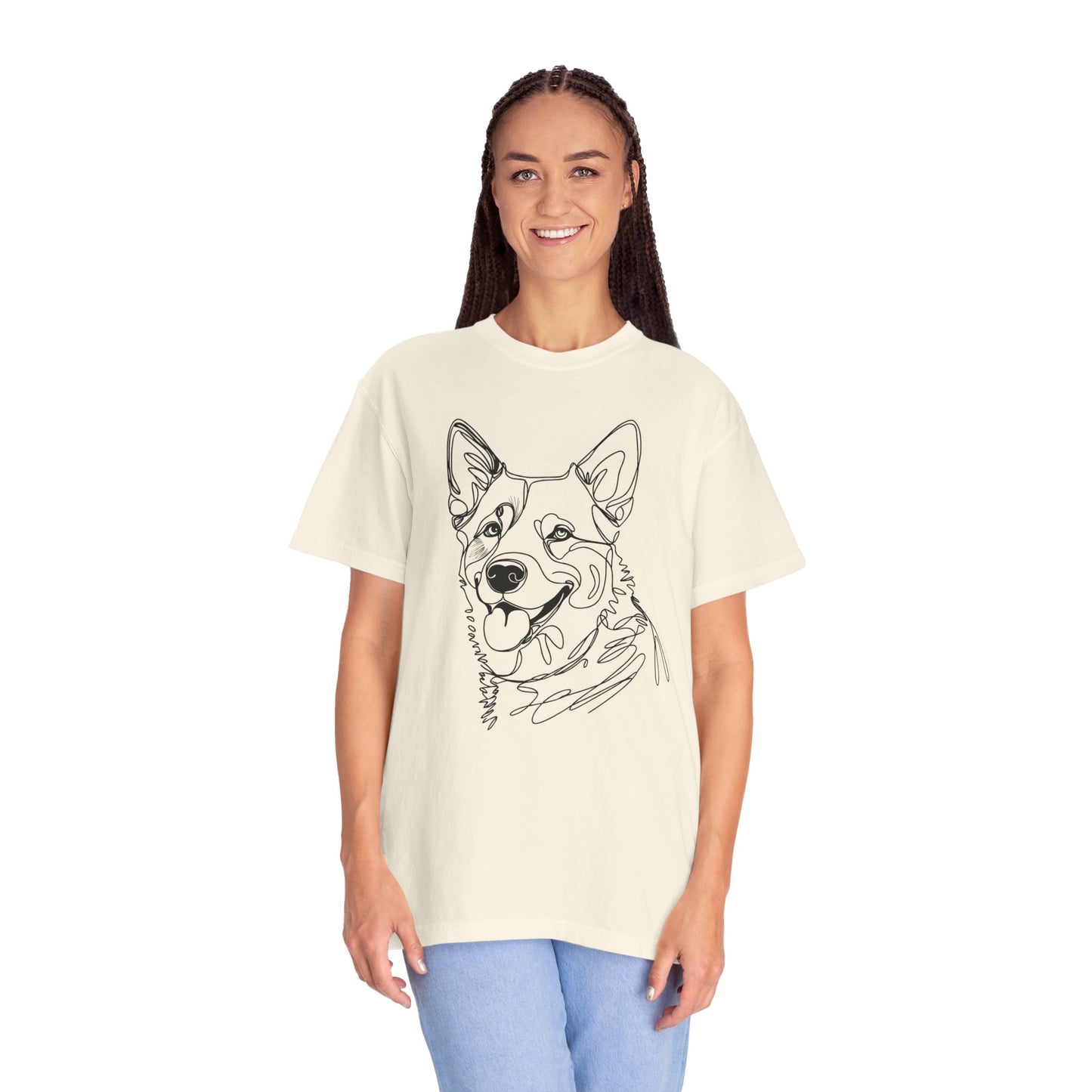 🖤 True Grit – Blue Heeler Line Art Tee