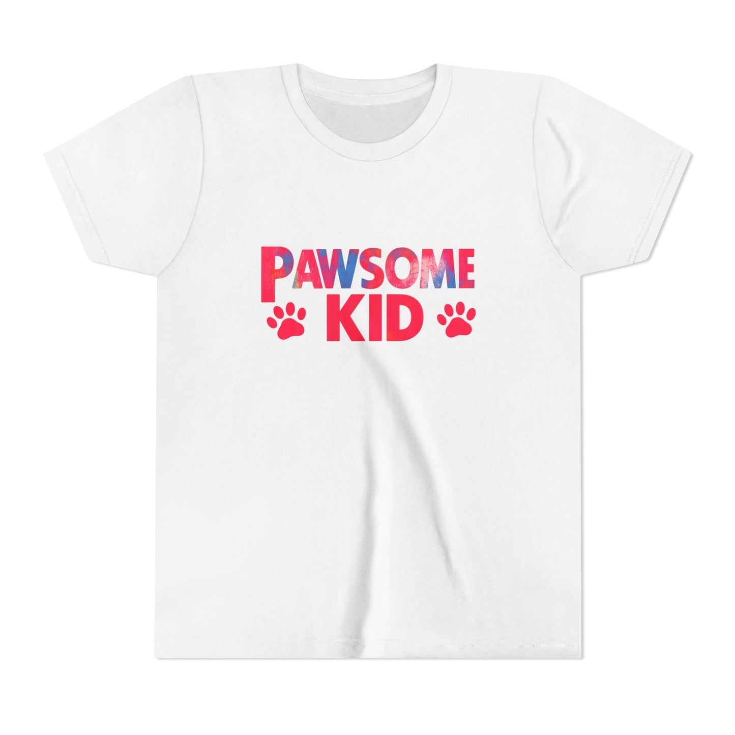 Pawsome Kid Tee, Youth Short Sleeve T-Shirt for Animal Lovers, Fun Gift for Kids Birthday, Pet Lovers Apparel, Cute Animal Shirt