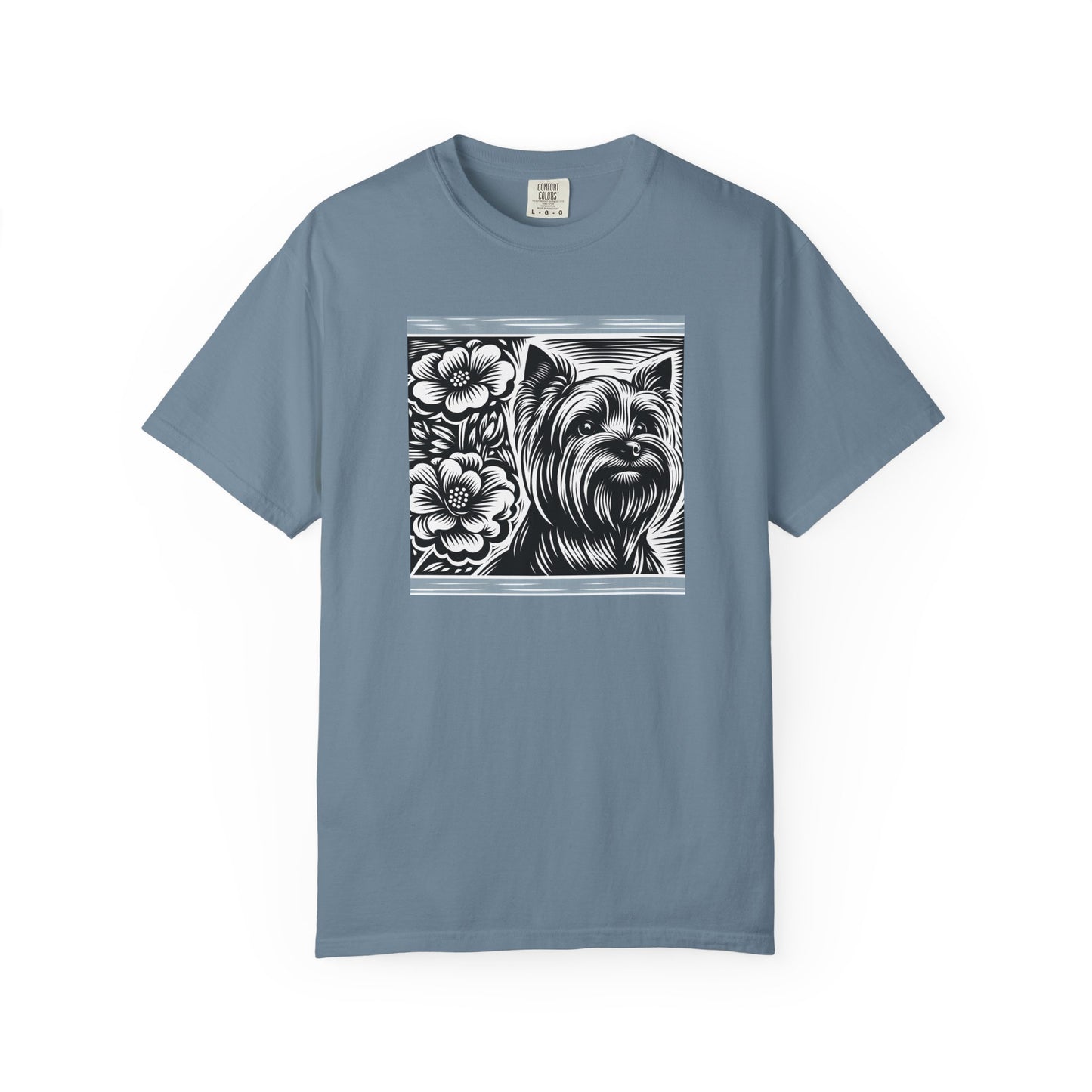 Cute Yorkie Floral T-Shirt for Dog Lovers
