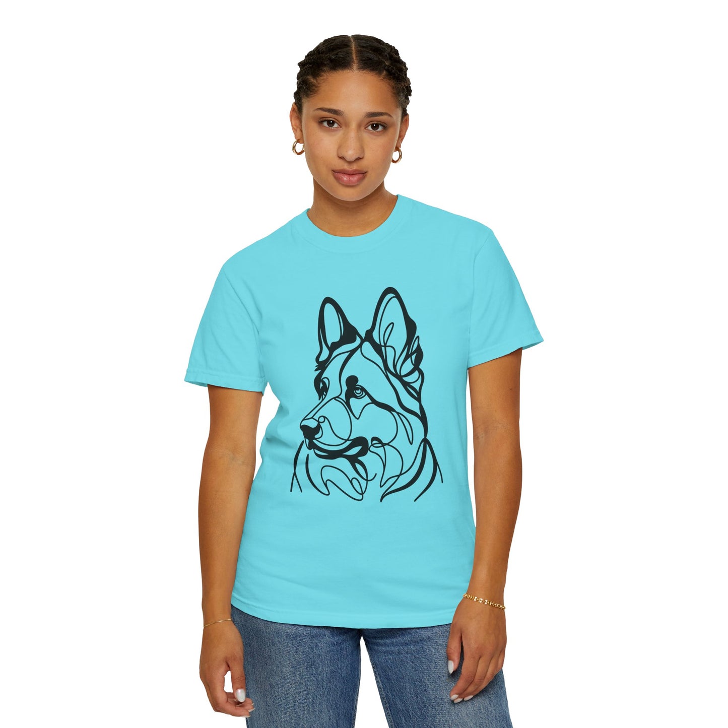Unisex T-shirt German Shepard Line Art