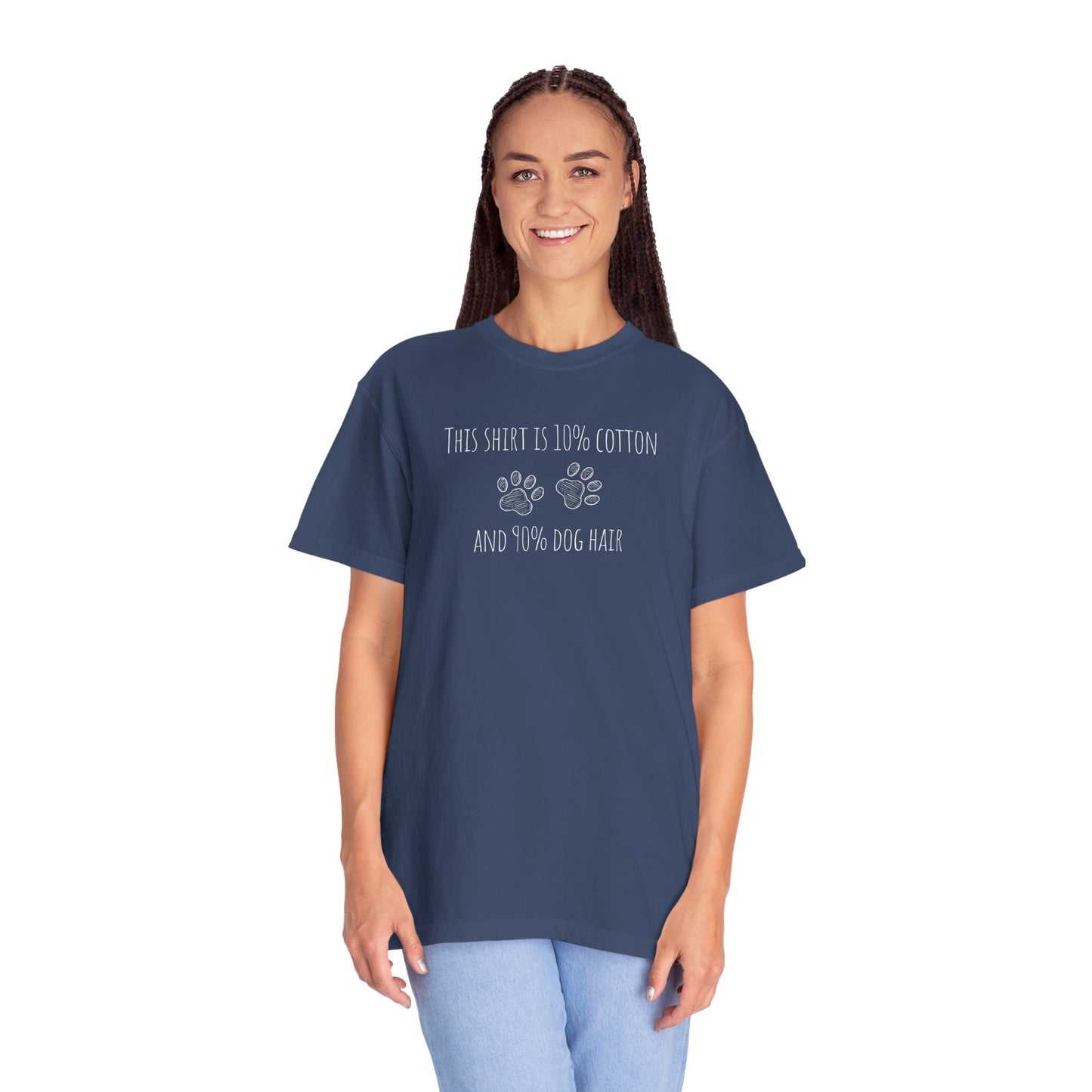 10% cotton 90% dog hair Unisex Garment-Dyed T-shirt - Casual Comfort for Trendsetters
