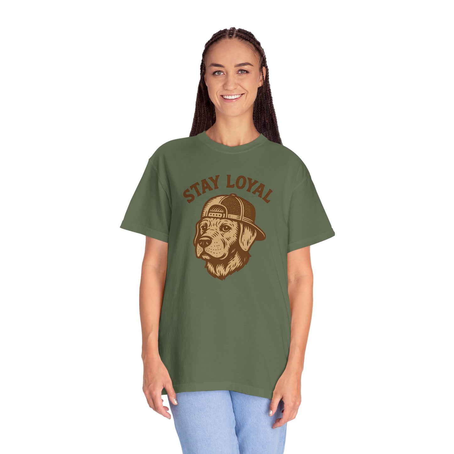 Stay Loyal Dog T-shirt, Unisex Garment-Dyed Tee, Perfect for Dog Lovers, Pet Owners, Casual Wear, Gift for Holidays