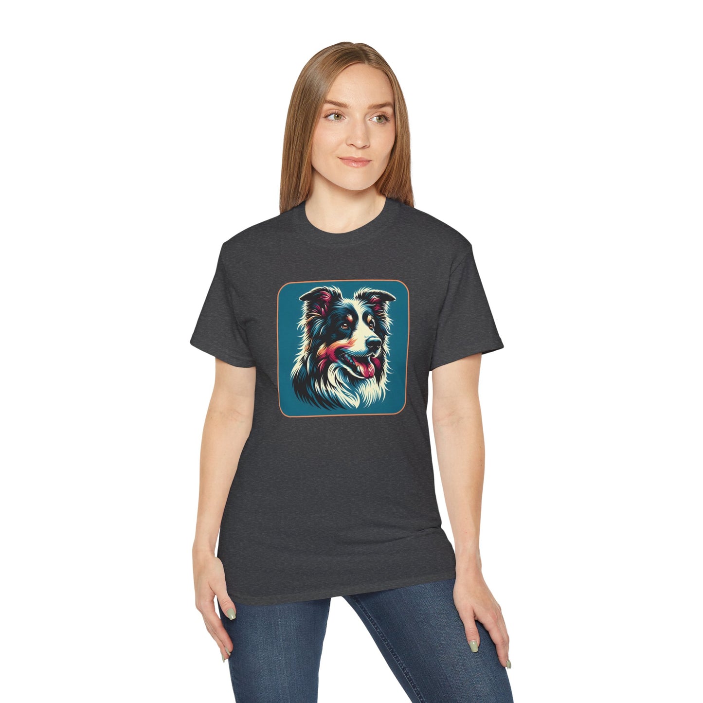 ⚡ Brain & Beauty – Colorful Border Collie Tee - Perfect for Pet Lovers