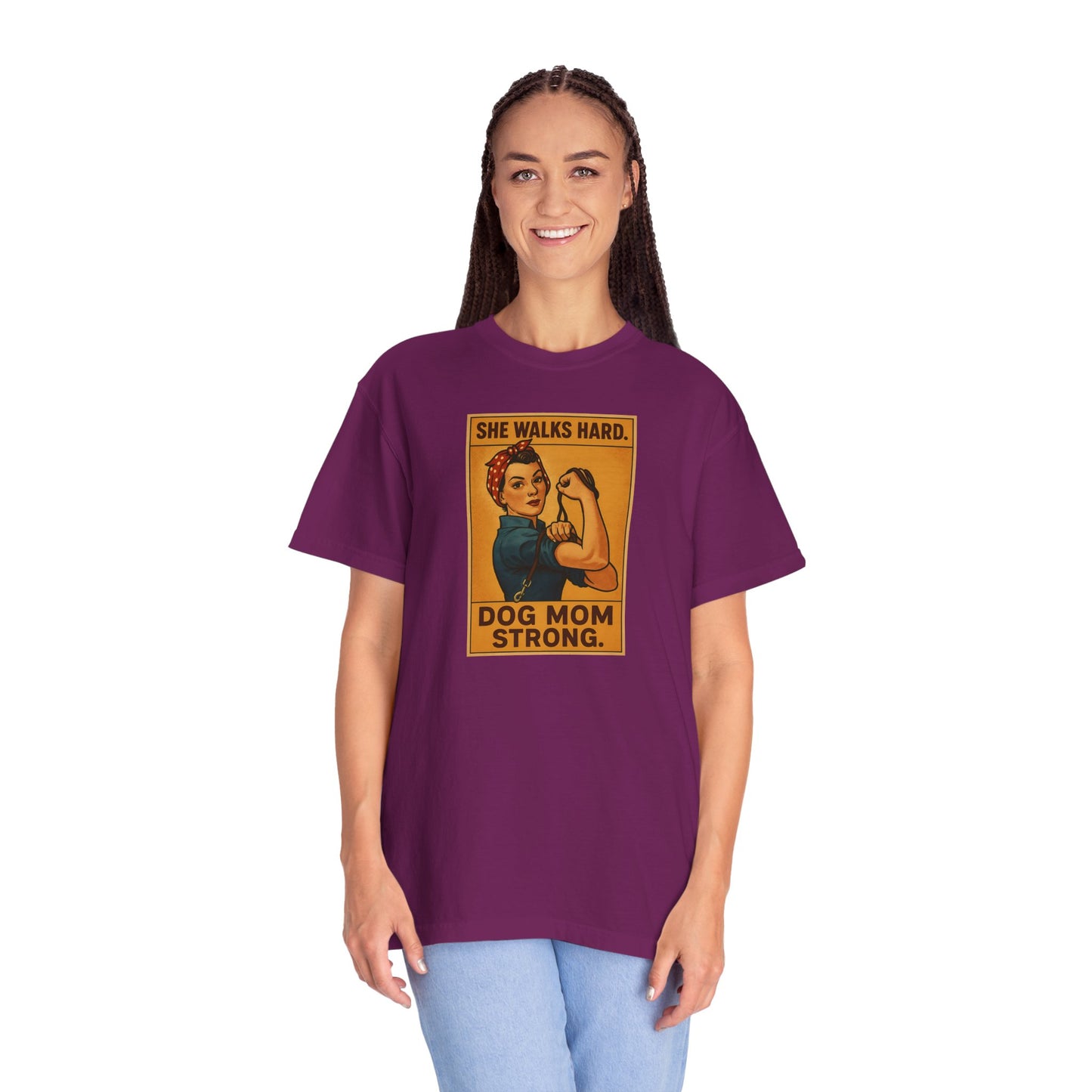 Dog Mom Strong T-Shirt, Gift for Dog Lovers, Cute Pet Owner Apparel, Makes A Great Dog Mom Gift, Unique Dog Mom Shirt