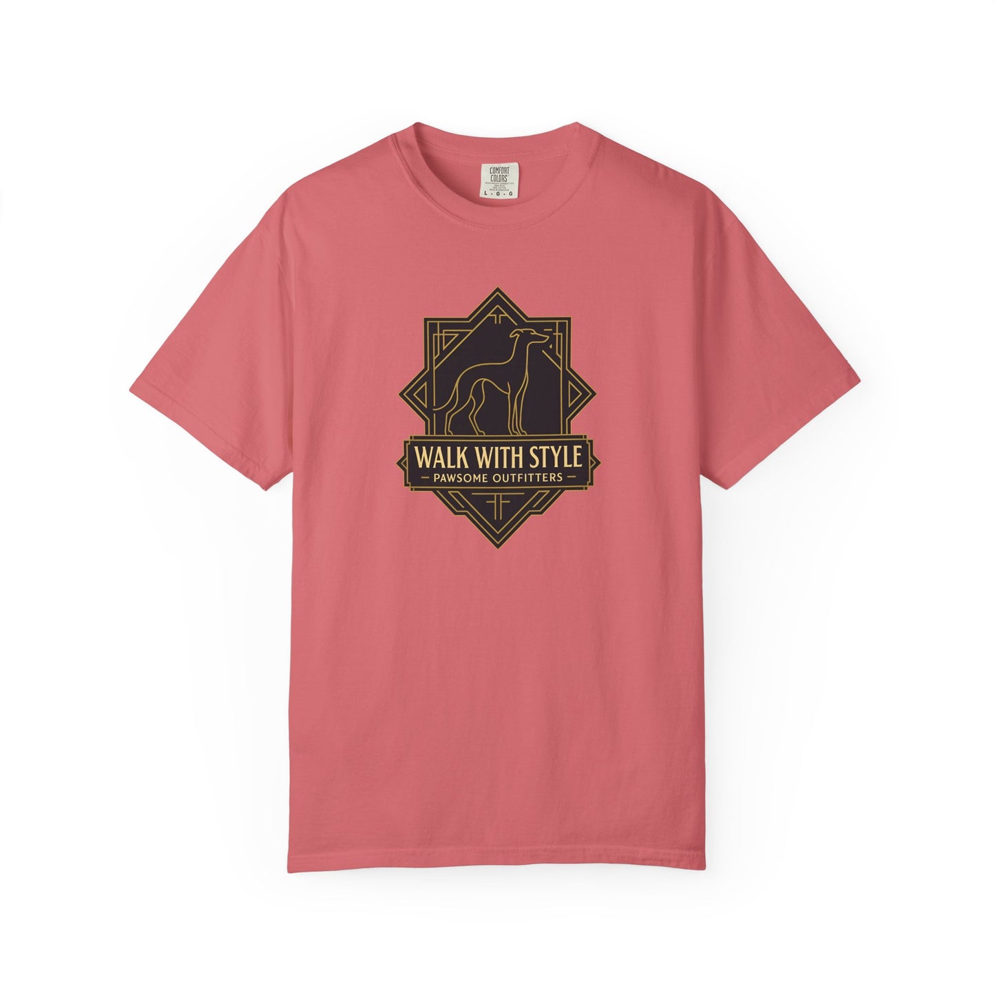 Stylish Unisex Tee - Walk with Style Graphic Shirt, Casual Wear, Gift for Dog Lovers, Relaxed Fit, Everyday Comfort