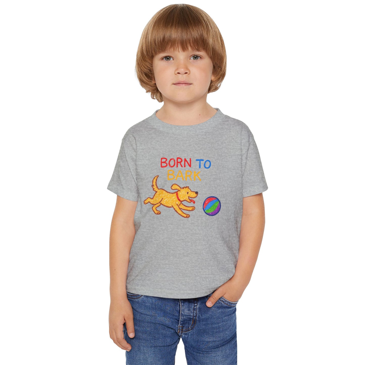 Toddler T-Shirt - Born to Bark Dog Lover Tee, Cute Pet Gift, Kids Dog Shirt, Birthday Present, Playful Puppy Love