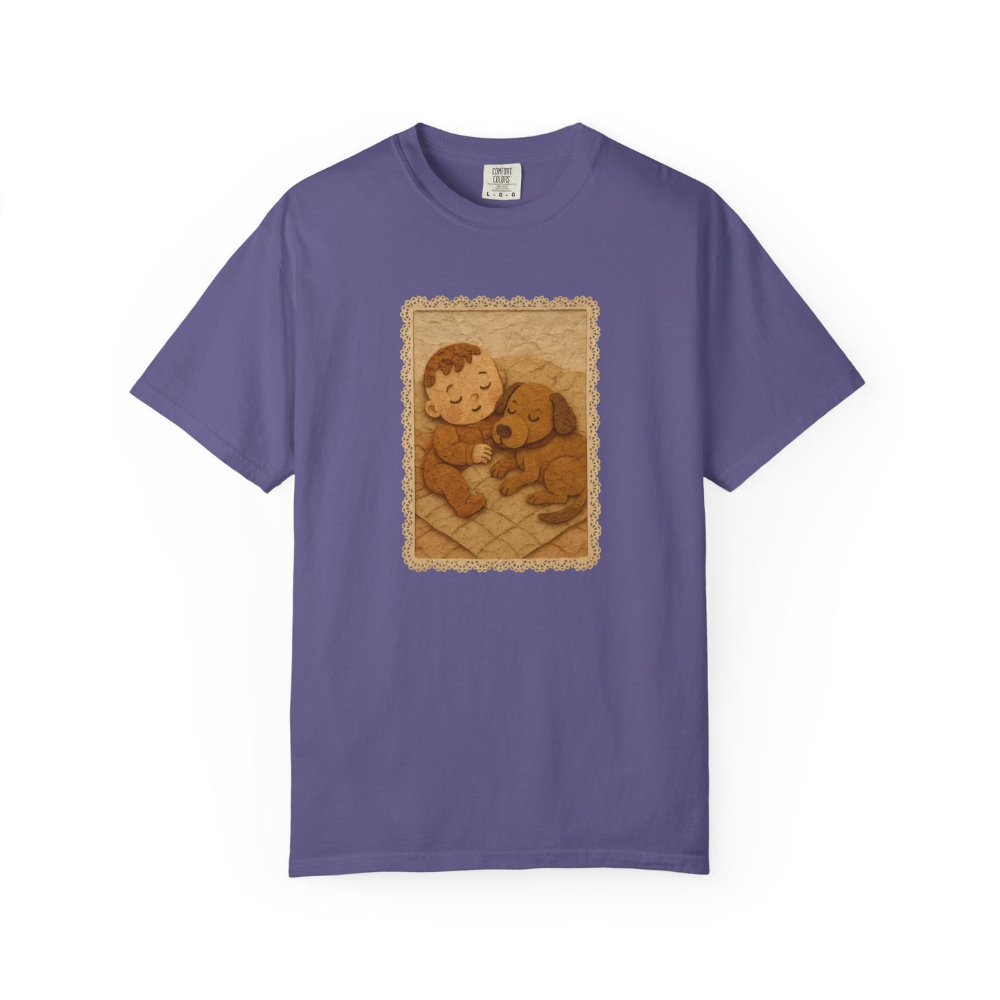 Cute Baby & Puppy Graphic Tee, Cozy Shirt for Dog Lovers and Parents, Gifts for Baby Showers, Birthdays, or Any Celebration
