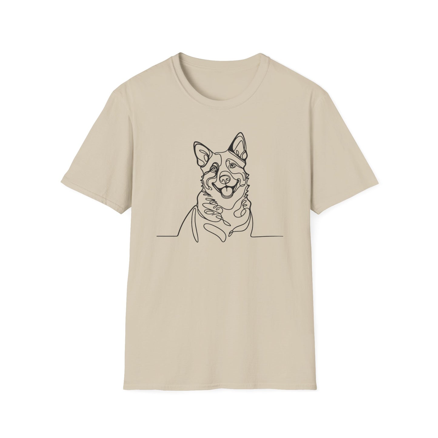 🖤 True Grit – Blue Heeler Line Art Tee