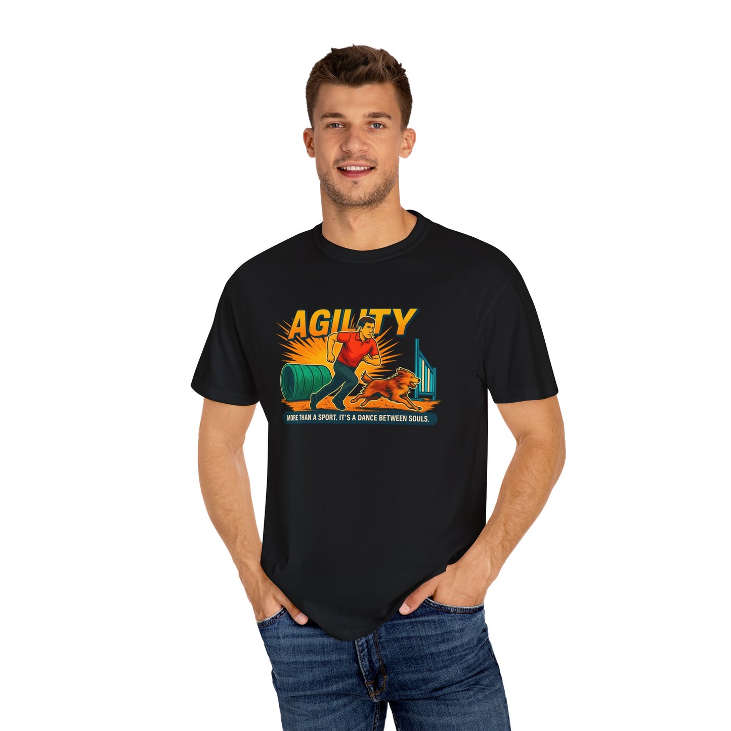 Agility Unisex Garment-Dyed T-Shirt - More Than a Sport, It's a Dance Between Souls