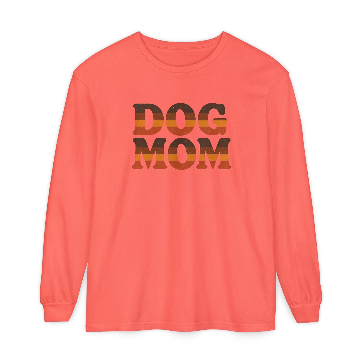 Dog Mom Long Sleeve Tee, Perfect Gift for Dog Lovers, Casual Wear, Pet-Themed Apparel, Great for Birthdays or Holidays