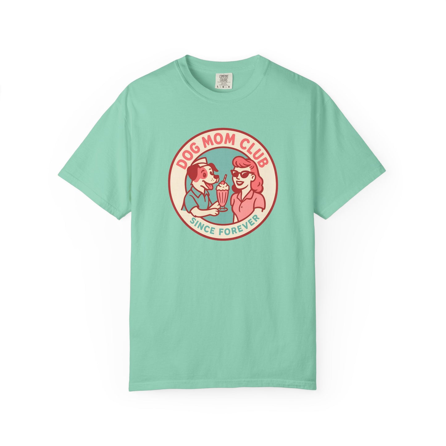 Dog Mom Club Garment-Dyed Tee | Casual Women's T-Shirt | Pet Lover Gift | Dog Mom Apparel | Cute Animal Lover Shirt