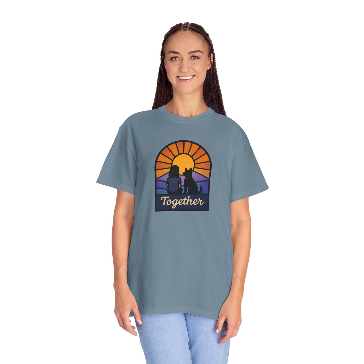 Together Sunset Graphic T-Shirt, Unisex Tee for Families, Casual Wear, Gift for Nature Lovers, Summer Vibe Apparel, Retro Style Shirt