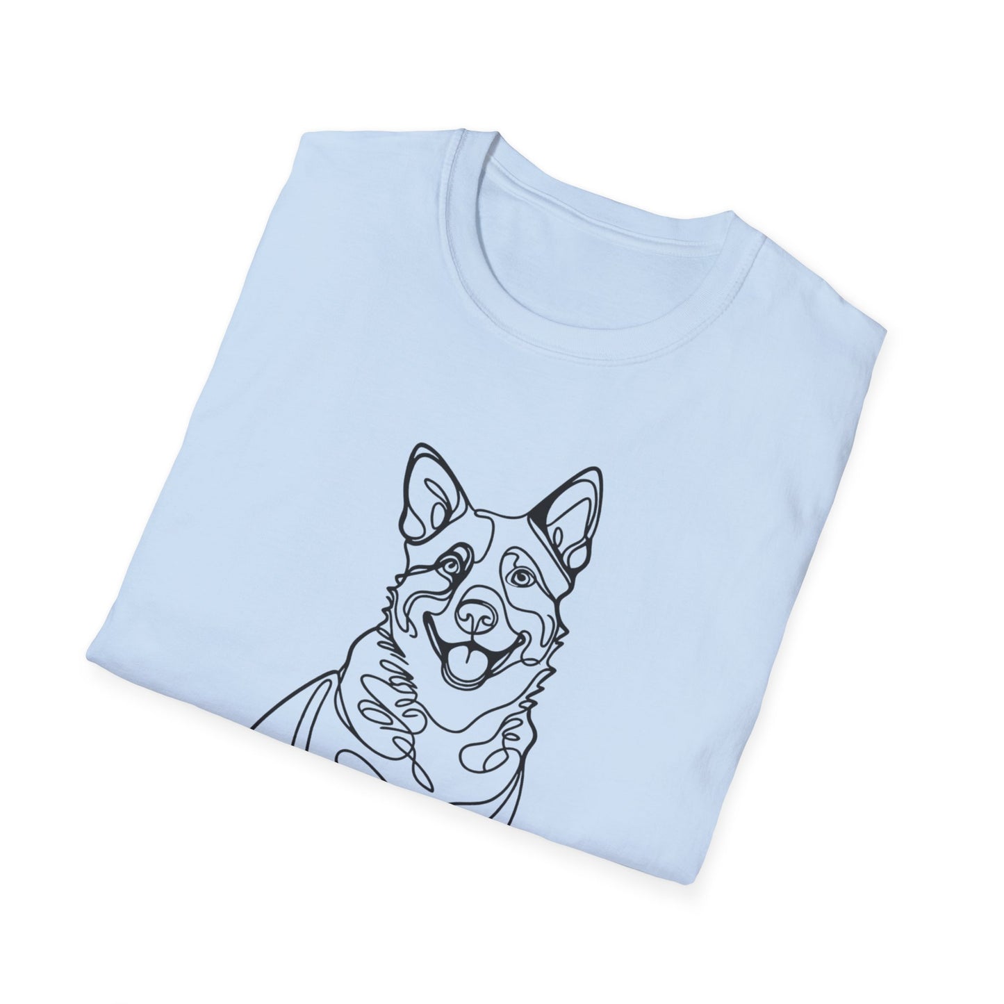 🖤 True Grit – Blue Heeler Line Art Tee