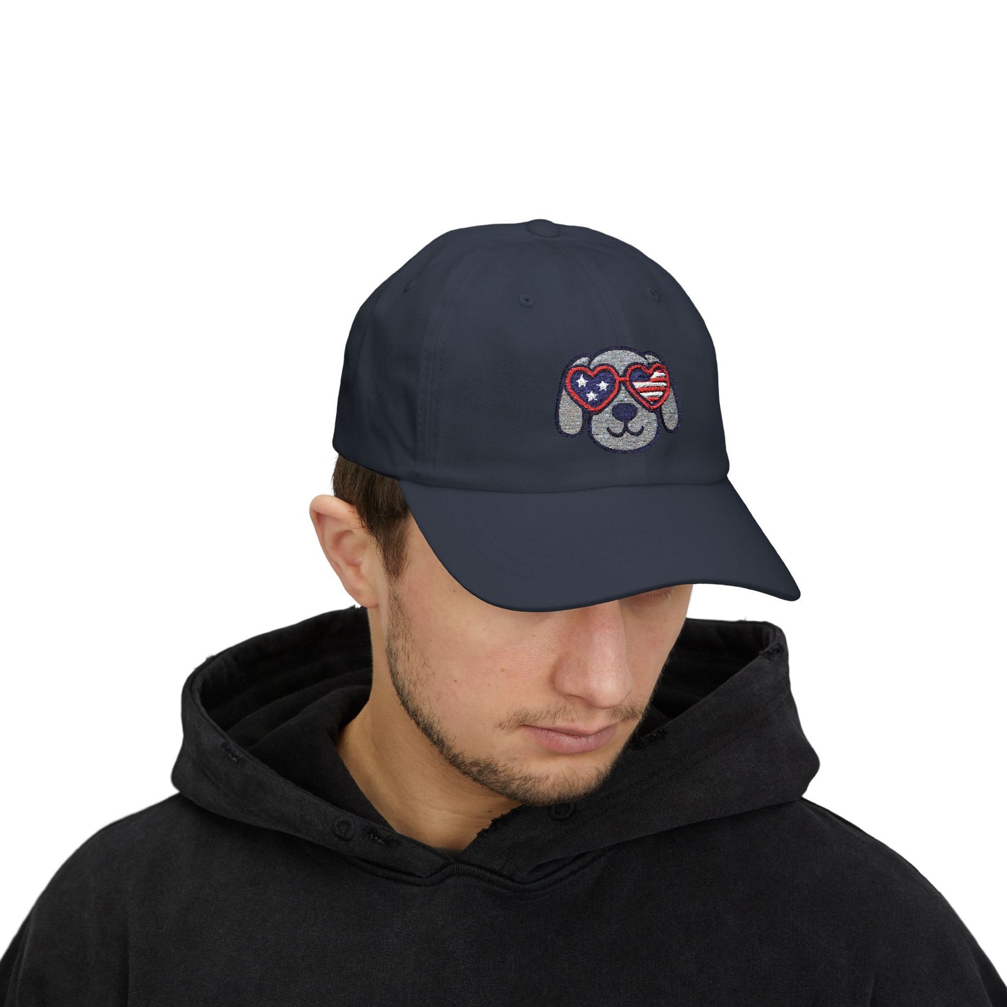 Patriotic Dog Dad Cap – Adjustable Baseball Hat for Animal Lovers, Summer Festivals, Father's Day, Fourth of July, Casual Wear