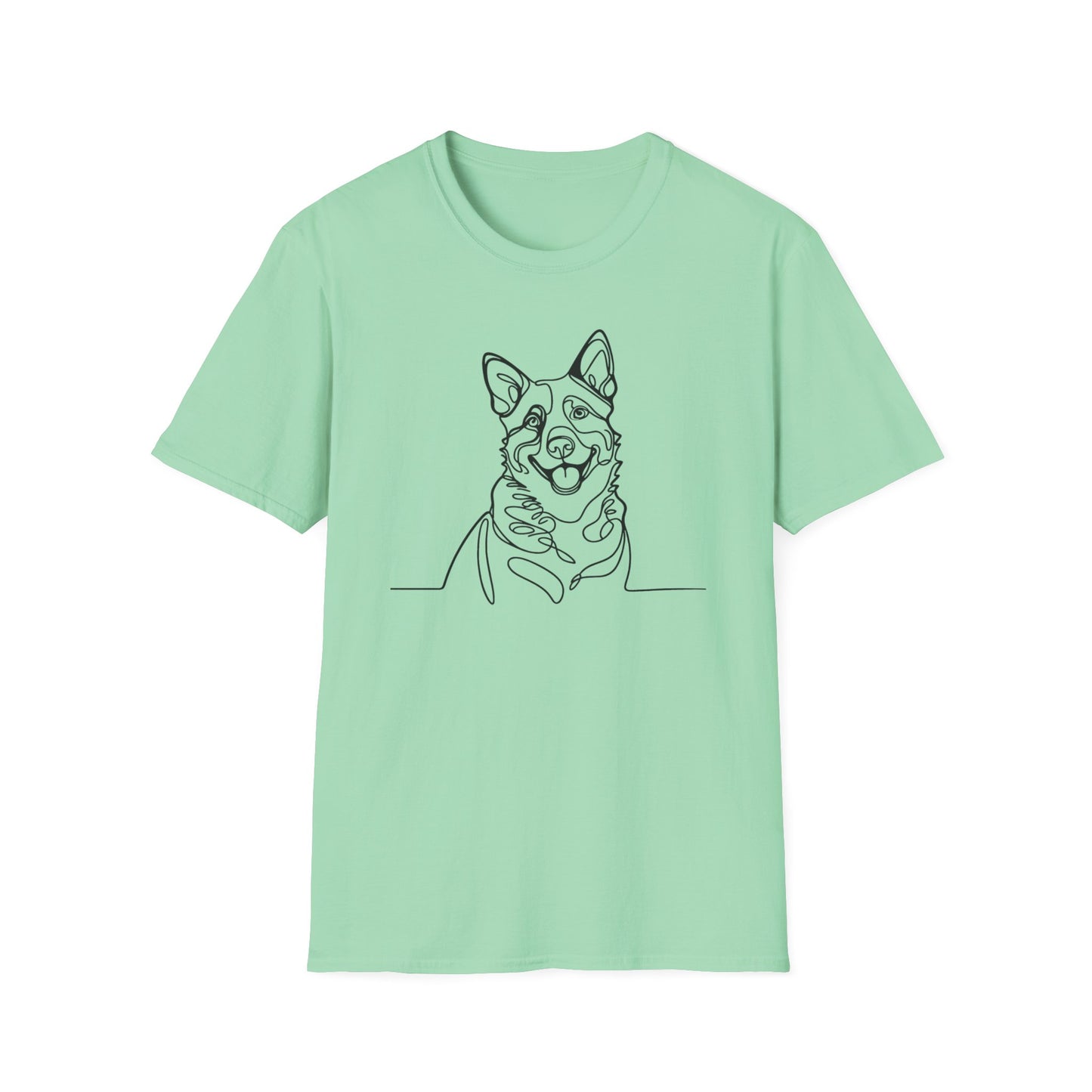 🖤 True Grit – Blue Heeler Line Art Tee