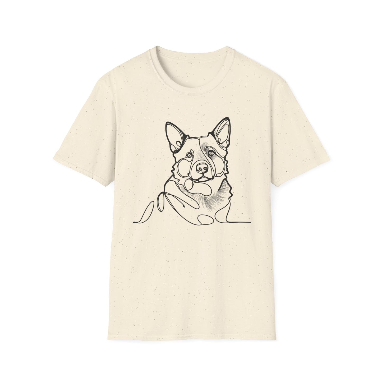 🖤 True Grit – Blue Heeler Line Art Tee – Minimalist Dog Outline Design