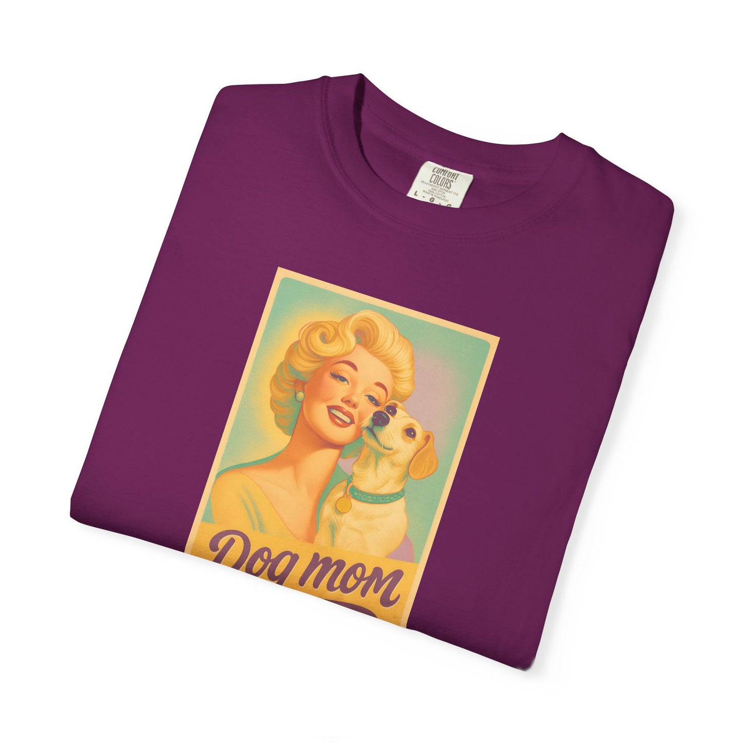 Vintage Dog Mom T-shirt - Unisex Garment-Dyed Tee for Dog Lovers