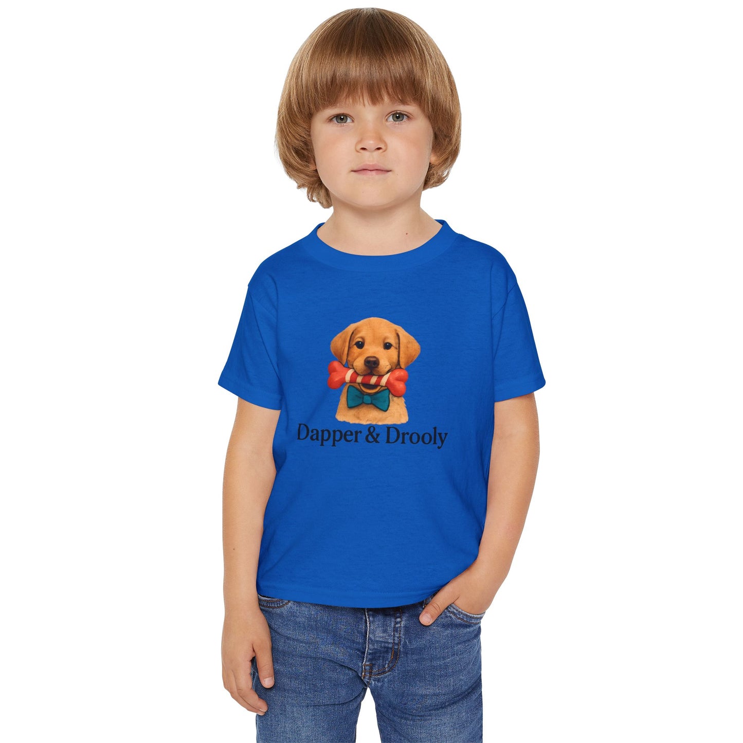Cute Dog Graphic Toddler T-Shirt, Dapper & Drooly, Pet Lover Gift, Kids Birthday, Funny Kids Shirt, Baby Shower, Animal Lover Apparel