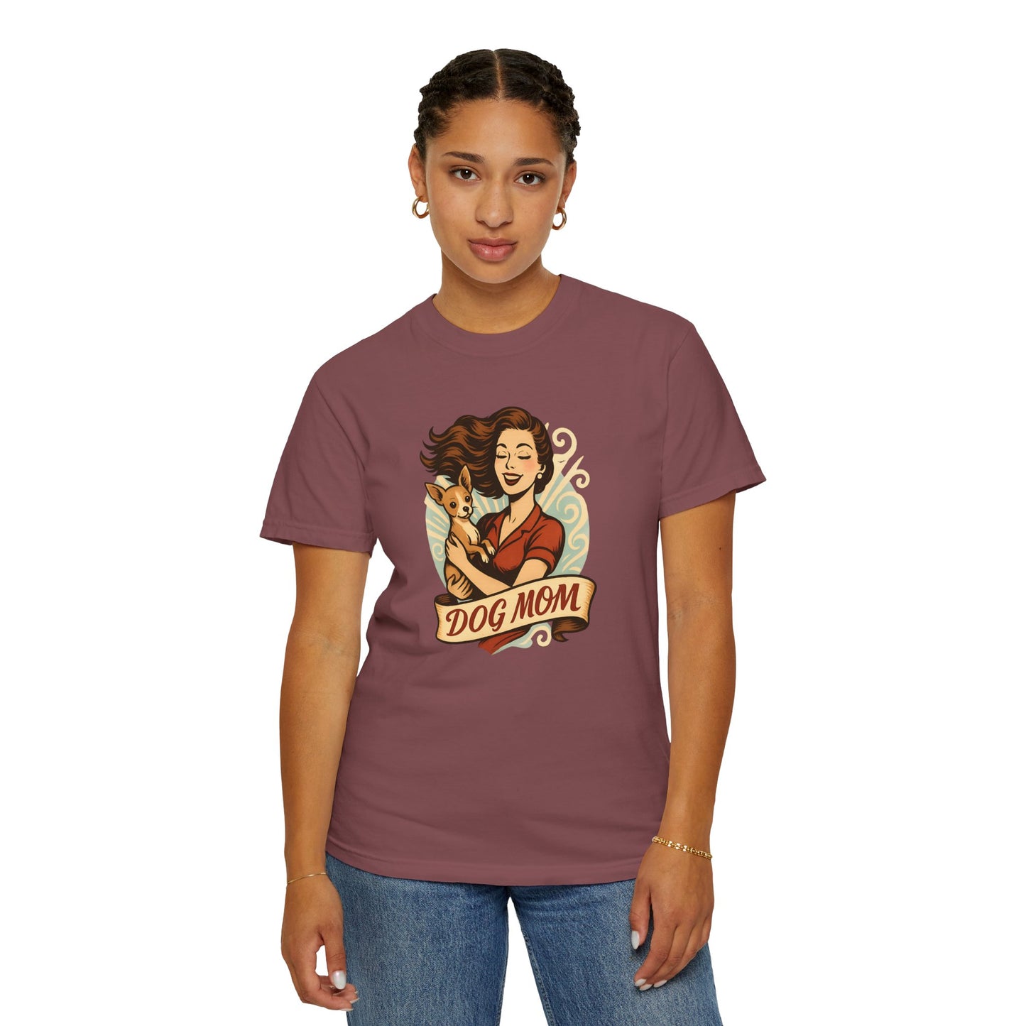 Dog Mom T-Shirt, Unisex Dog Lover Tee, Pet Owner Gift, Cute Dog Theme Apparel, Mother's Day Gift Idea, Casual Dog Mom Outfit