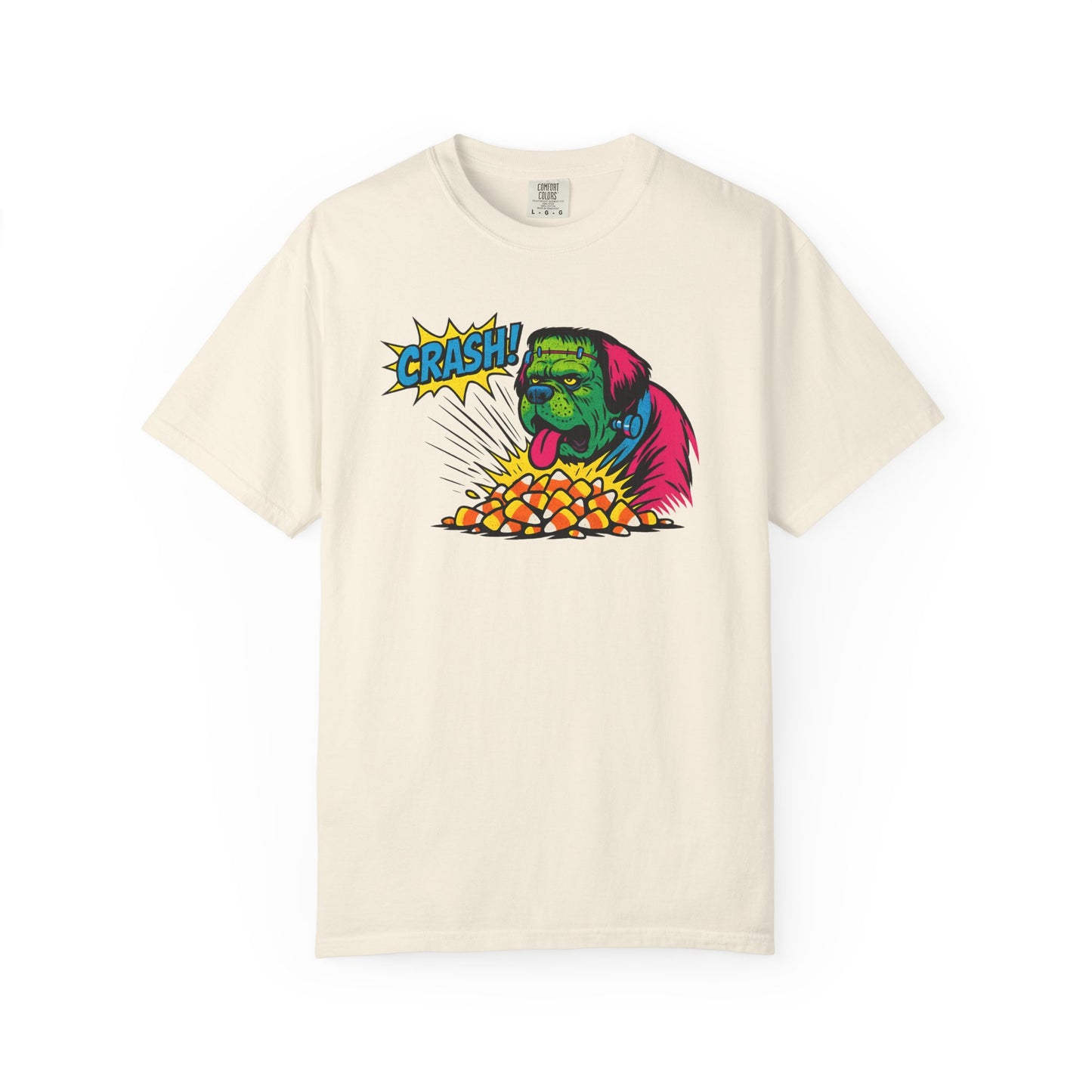Vibrant Cartoon Graphic Tee, Crash Tee, Funky T-Shirt, Unisex Graphic Shirt, Casual Wear, Fun Gift Idea
