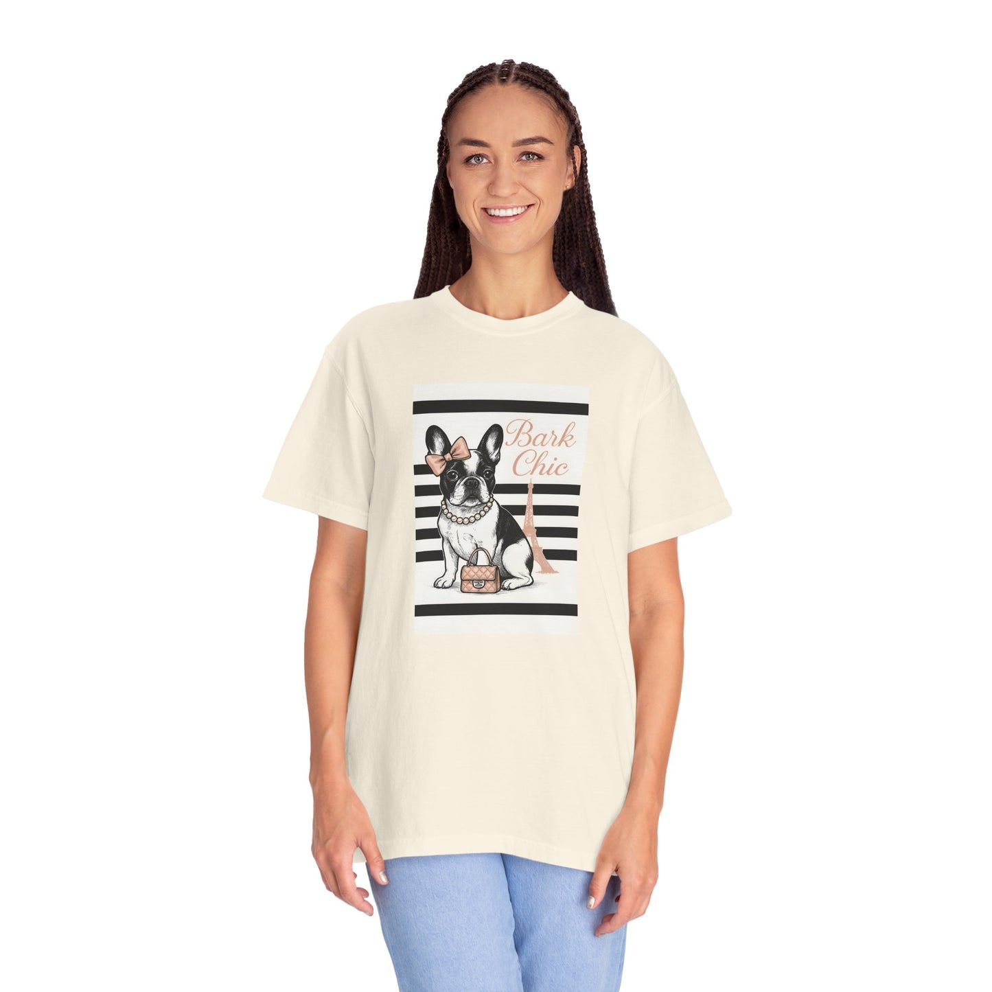 Chic Dog Lover T-shirt, Bark Chic Tee, Unisex Graphic Shirt, Pet Lover Gift, Comfortable Everyday Wear, Cute Animal Apparel