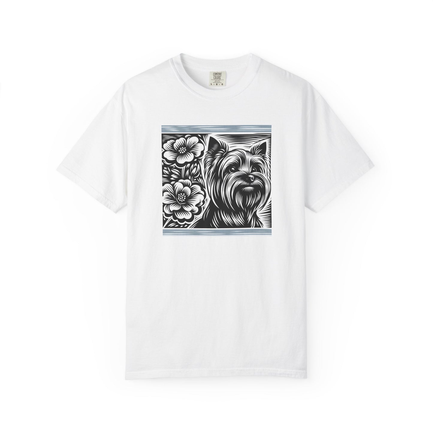Cute Yorkie Floral T-Shirt for Dog Lovers